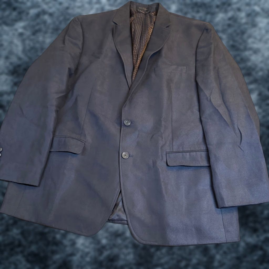 Chaps Chaps Blazer Navy Blue Two-Button Paisley Lined 46R Mens Jacket Coat Regular Blazer Tux Formal Business Pants Optional Size 46R - 1 Thumbnail