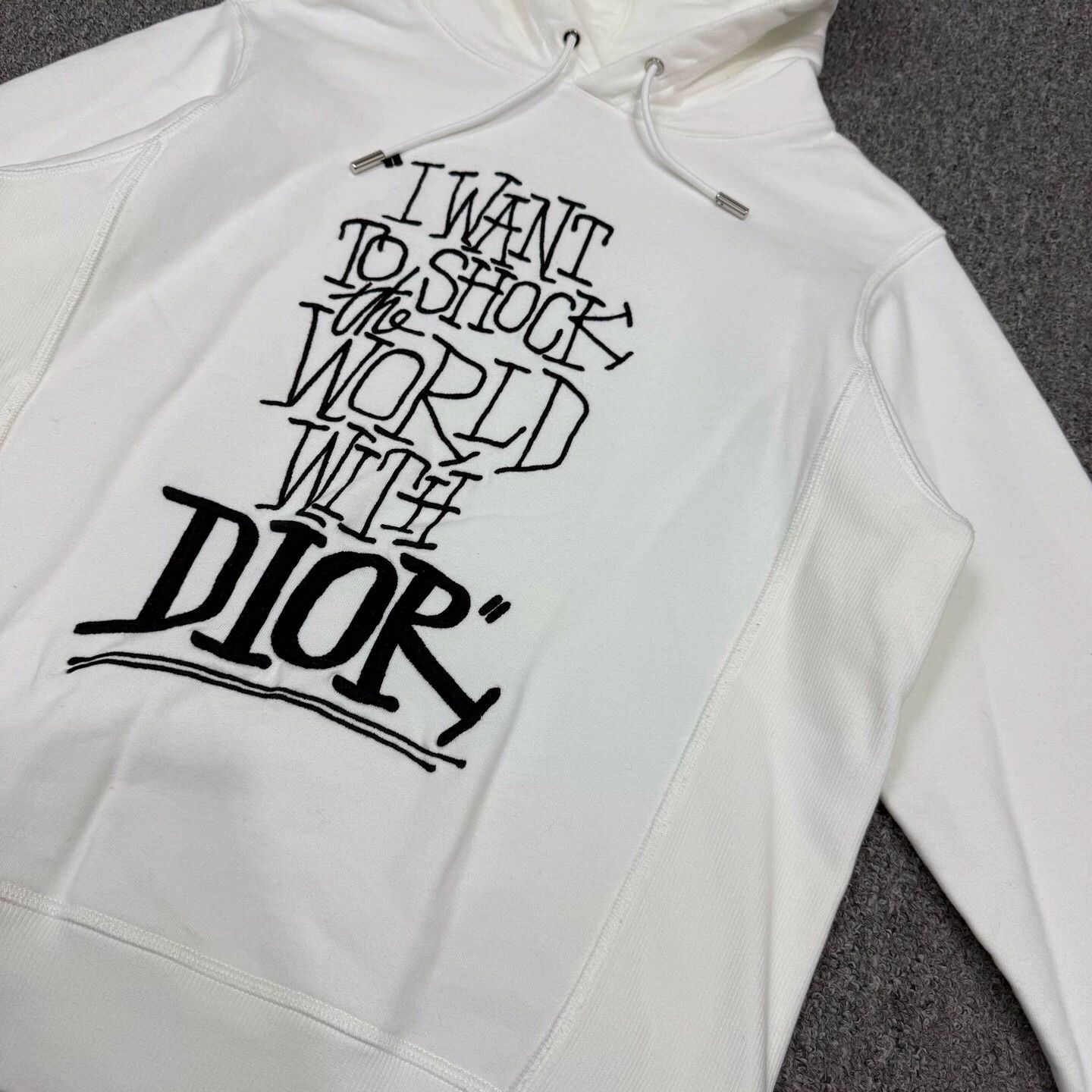 Dior Dior x Shawn Stussy White Logo Hoodie XXS 99% Size XXS / US 00 / IT 34 - 3 Thumbnail
