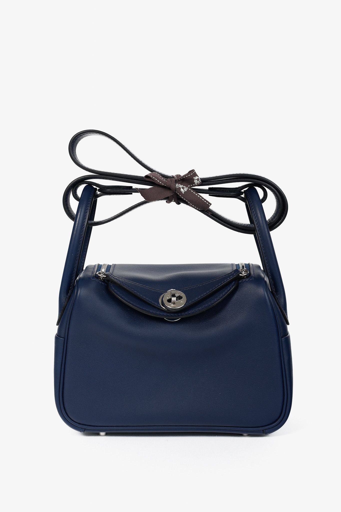 Hermes Hermes Lindy II Mini Verso Bleu Navy Swift Shoulder Bag Size ONE SIZE - 1 Thumbnail
