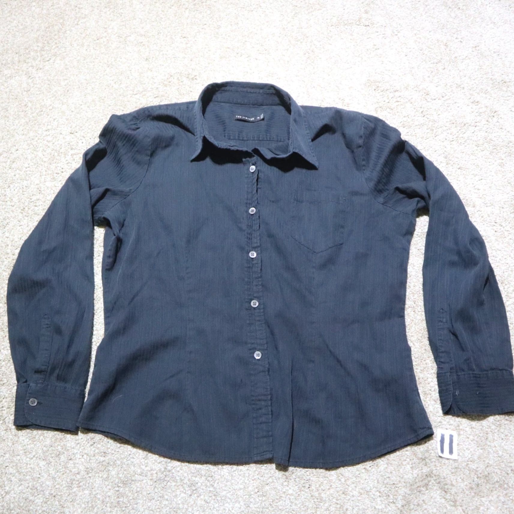 Vintage VINTAGE The Limited Blouse Shirt XL Black Button-Up Long Sleeve Women Size XL / US 12-14 / IT 48-50 - 3 Thumbnail