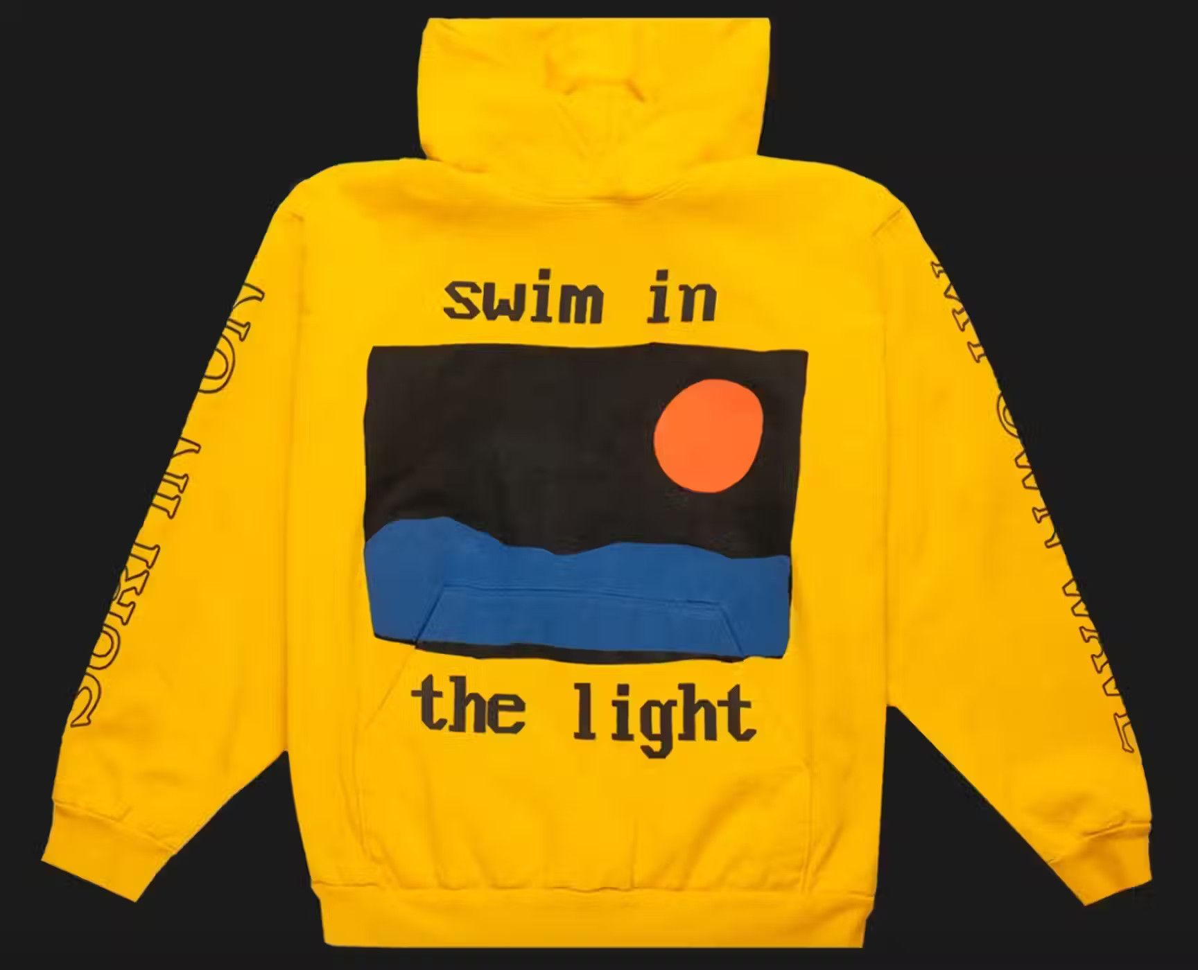 image of 2019 Cactus Plant Flea Market X Kid Cudi Coachella Hoodie in Yellow (Size Large)