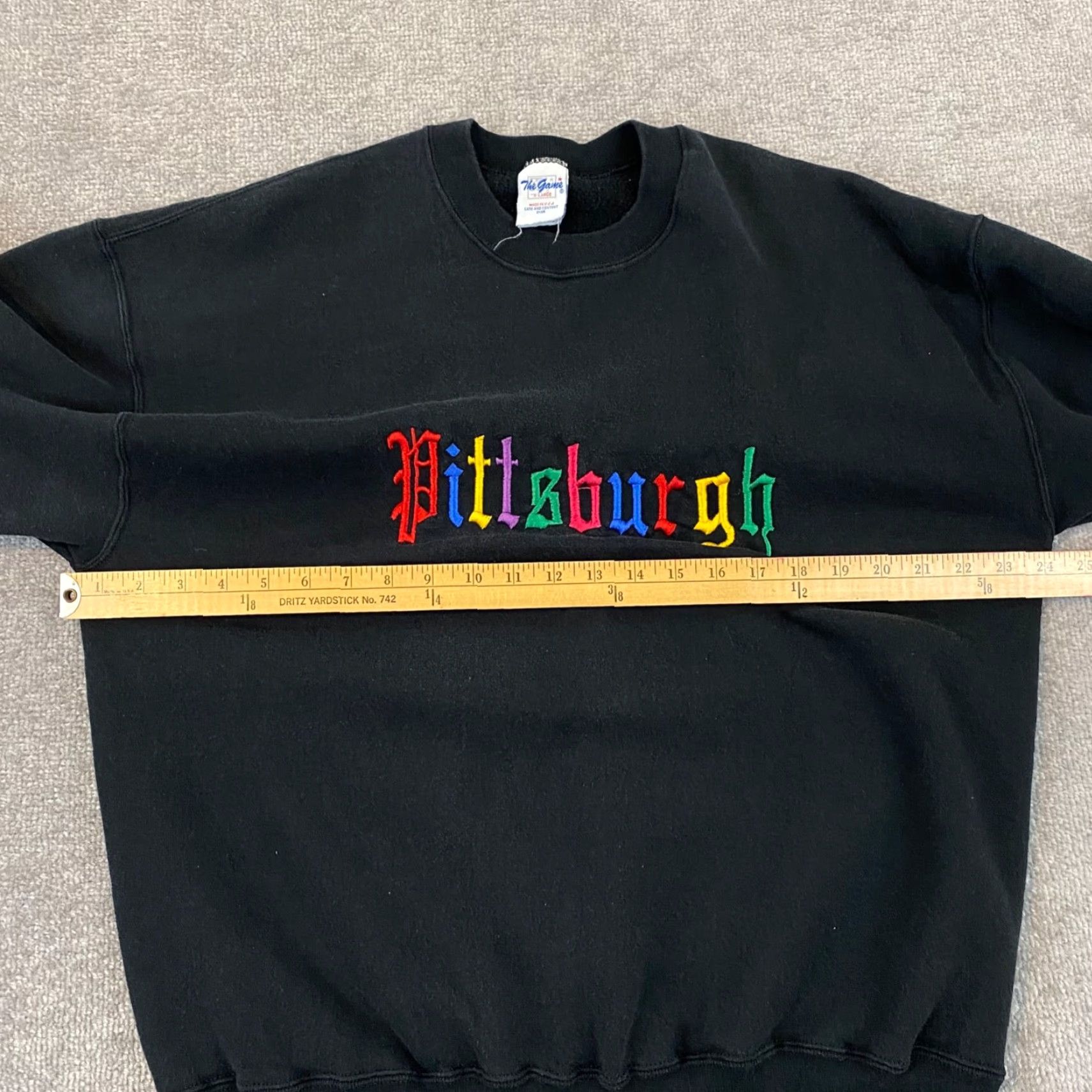 MLB VINTAGE The Game Pittsburg Pirates Sweatshirt Mens L/XL Crewneck Black MLB Coat Overcoat Size US L / EU 52-54 / 3 - 6 Thumbnail
