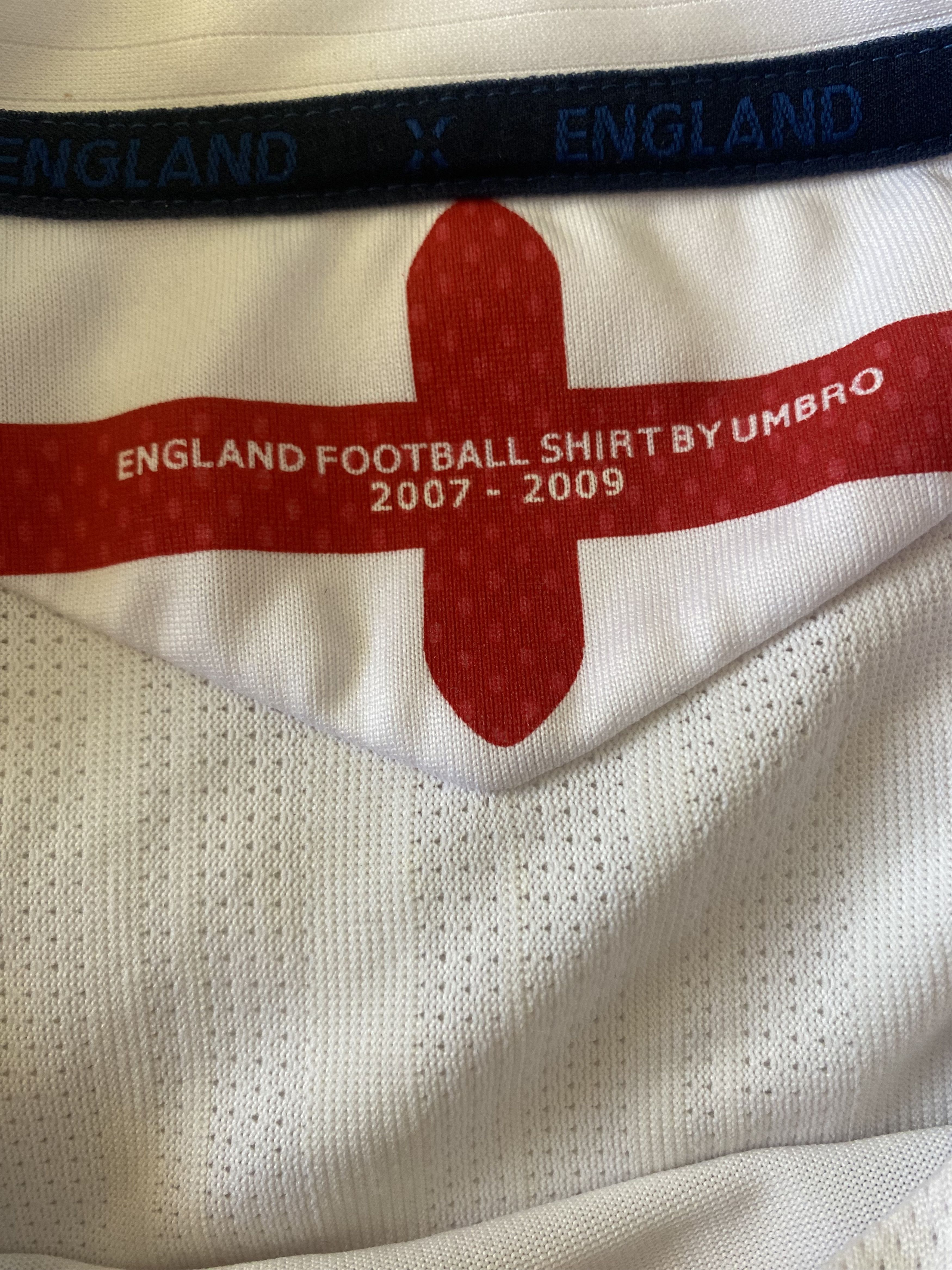 Umbro Soccer Jersey ENGLAND - Umbro - 2007 - 2009 - XL - UNIQUE Size US XL / EU 56 / 4 - 4 Thumbnail