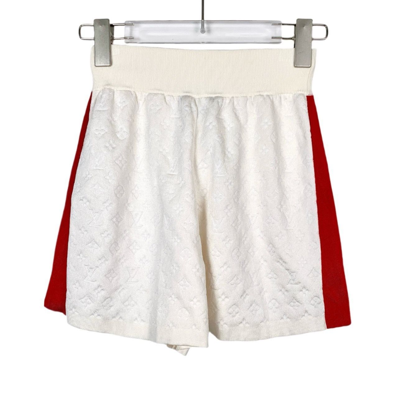 Louis Vuitton Louis Vuitton Logo Monogram Print White Silk Knit Shorts, Si Size 32" / US 10 / IT 46 - 6 Thumbnail