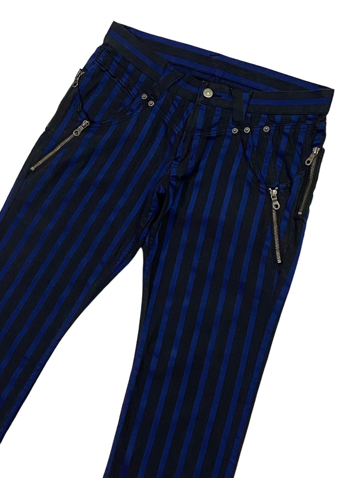 PPFM PPFM Striped Black And Blue Jeans Size US 32 / EU 48 - 16 Thumbnail