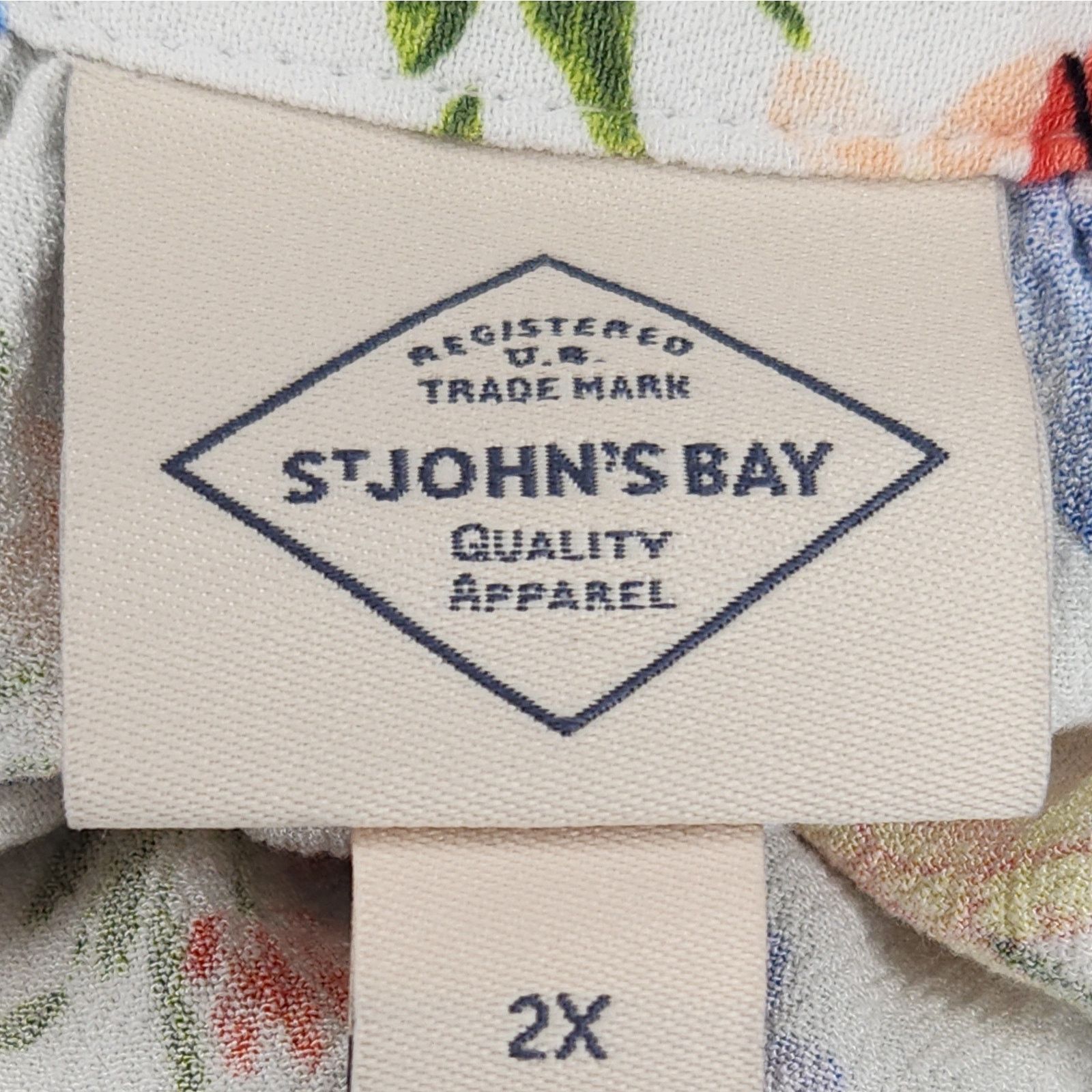 St. Johns Bay St. John’s Bay Floral Pullover Blouse | Size 2X Plus Size XXL / US 16-18 / IT 52-54 - 3 Thumbnail