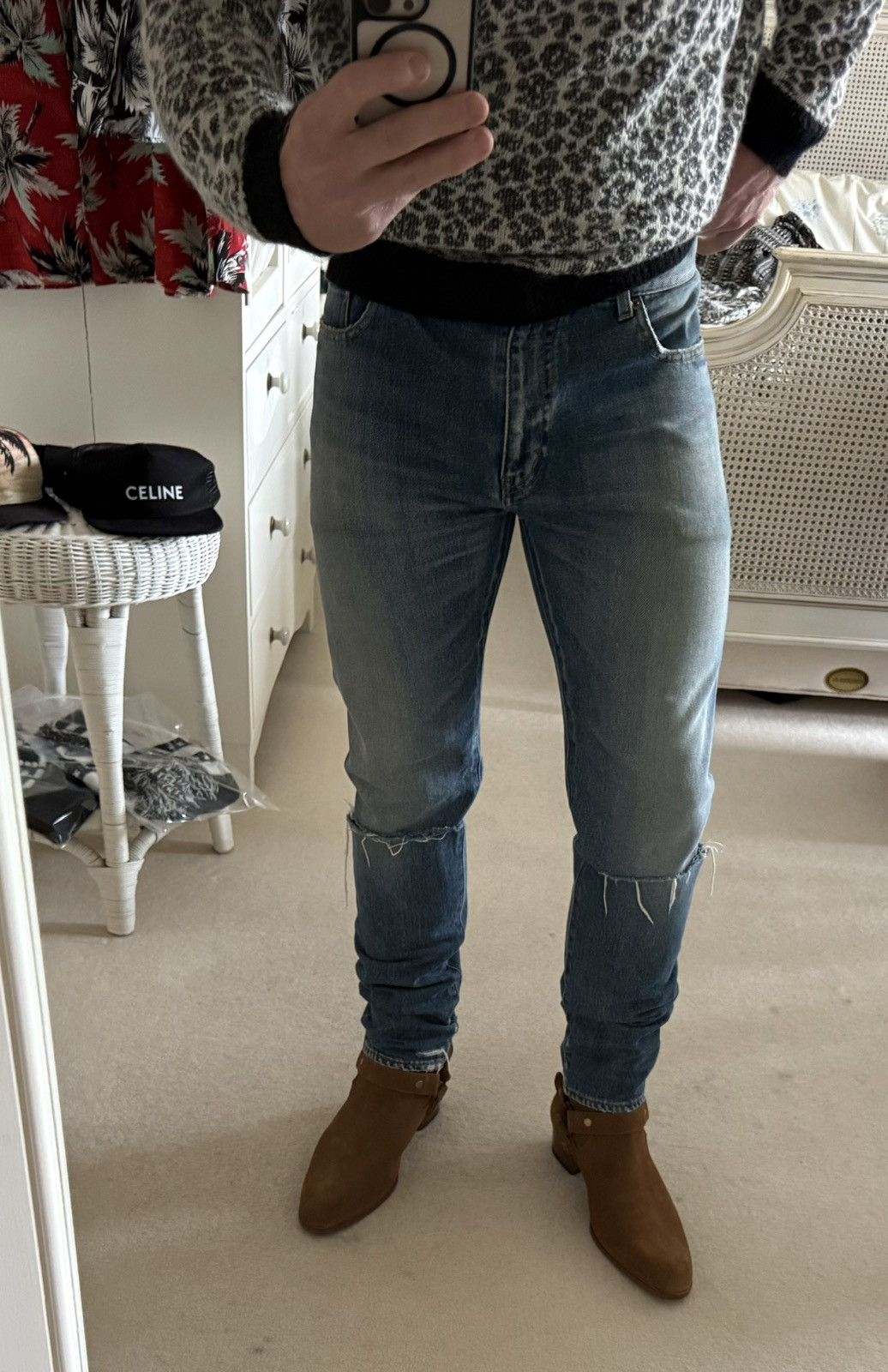 Saint Laurent Paris SS16 Saint Laurent leopard sweater Hedi Slimane grail L Size US L / EU 52-54 / 3 - 5 Thumbnail
