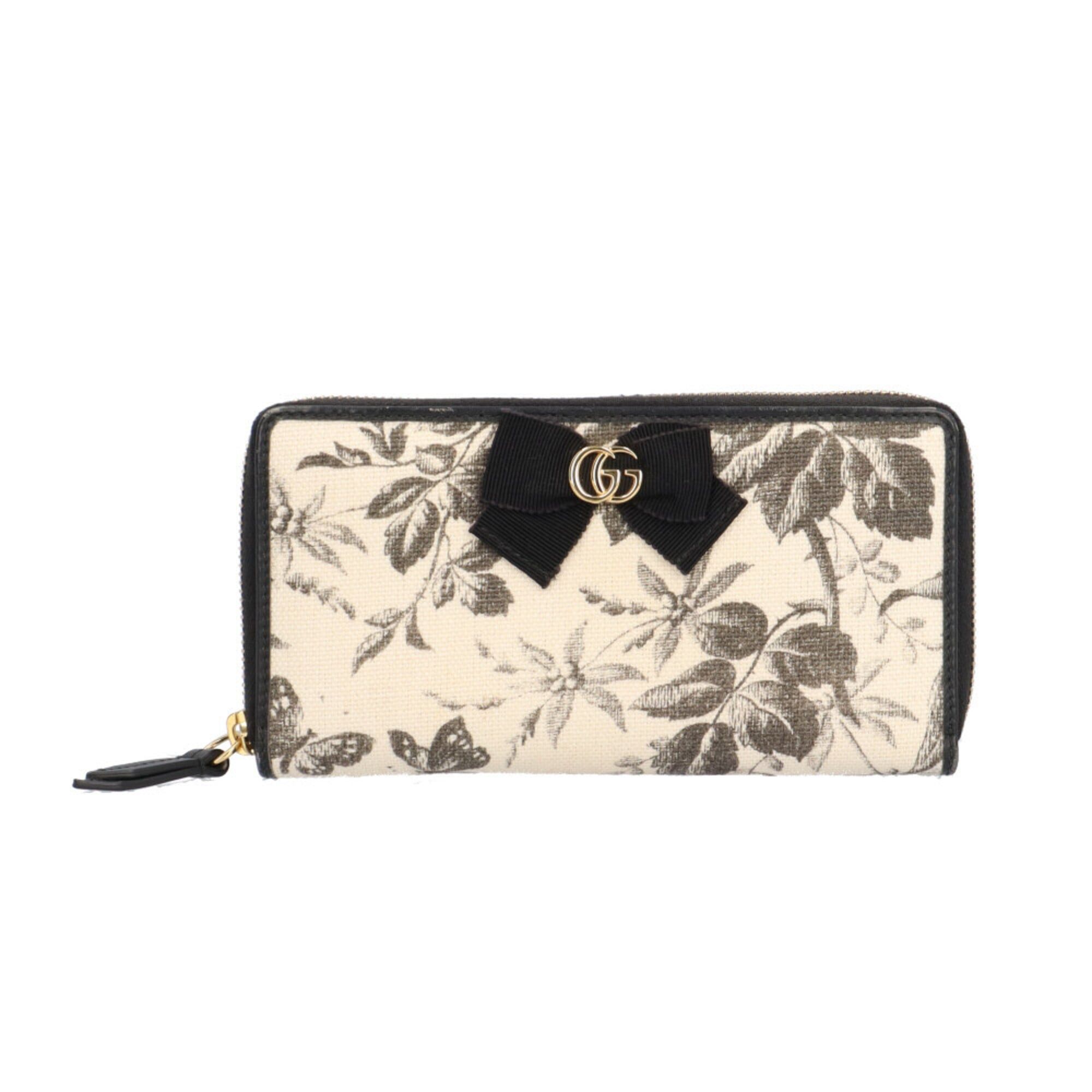 Gucci Gucci Herbarium Print Japan Limited Zip-Around Wallet GG Ribbon Long Canvas 435819 Women's GUCCI Size ONE SIZE - 1 Thumbnail