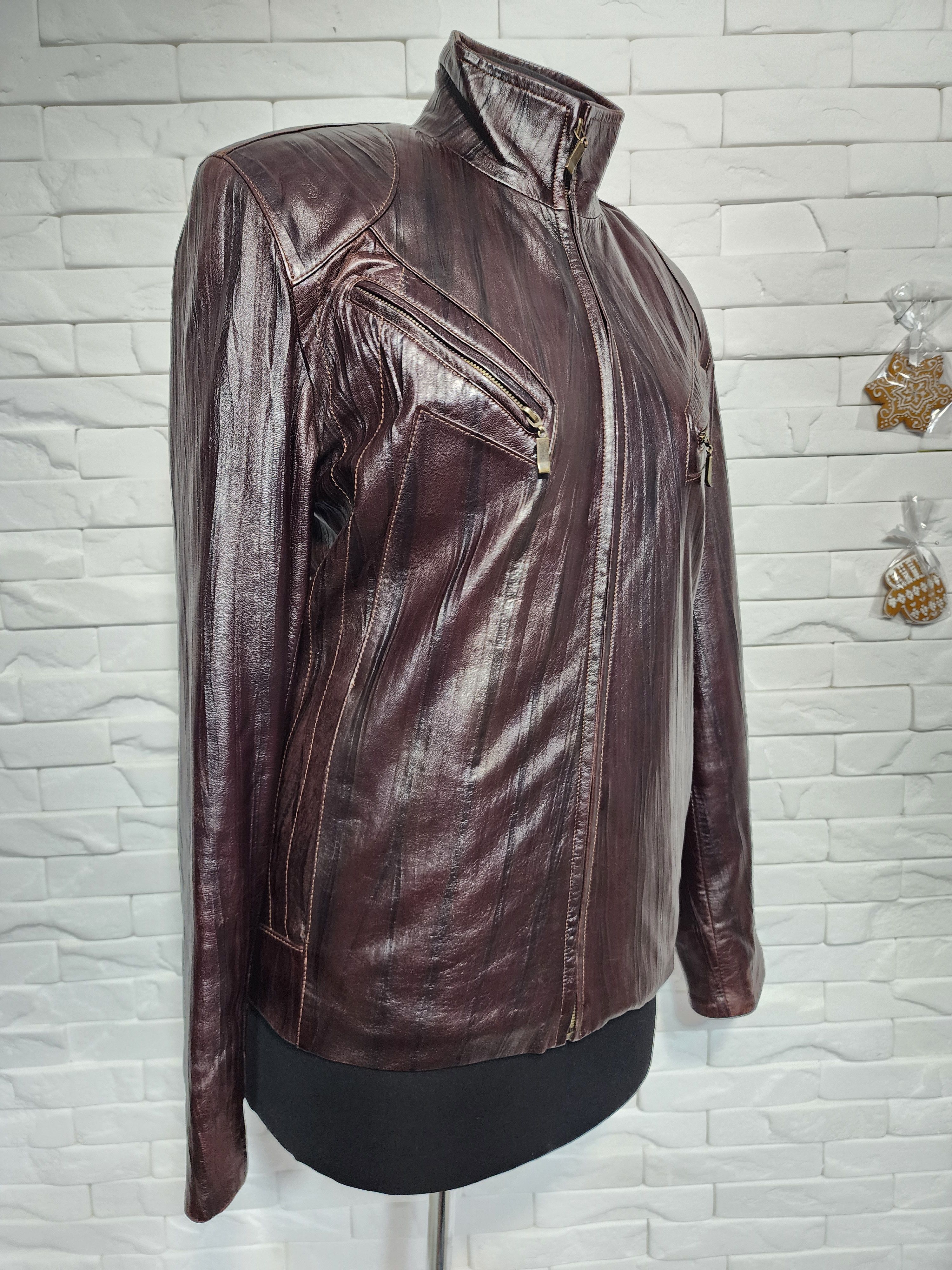 Uniqlo Men's Brown Genuine Leather Jacket: Size US L / EU 52-54 / 3 - 3 Thumbnail