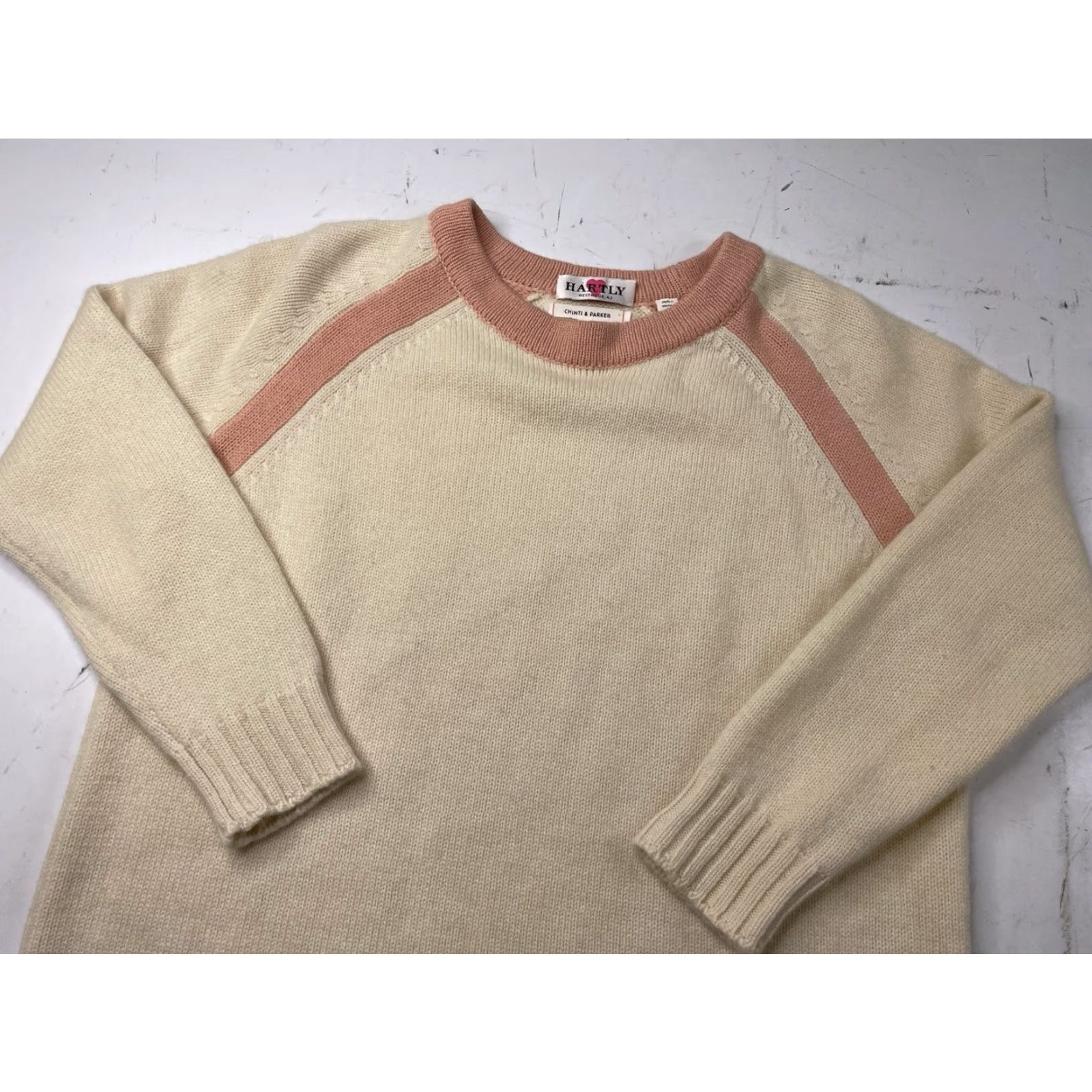 CHINTI & PARKER Chinti & Parker Sweater Pullover 100% Cashmere Knit Round Neck Long Sleeve Beige S Womens Regular Pullovers Size S / US 4 / IT 40 - 2 Thumbnail