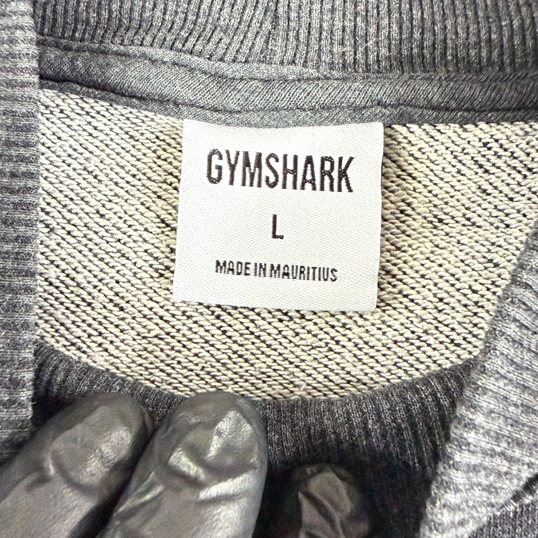 Gymshark Gymshark Sweater L Gray Long Sleeve Cropped Crew Neck Pullover Womens Size L / US 10 / IT 46 - 6 Thumbnail