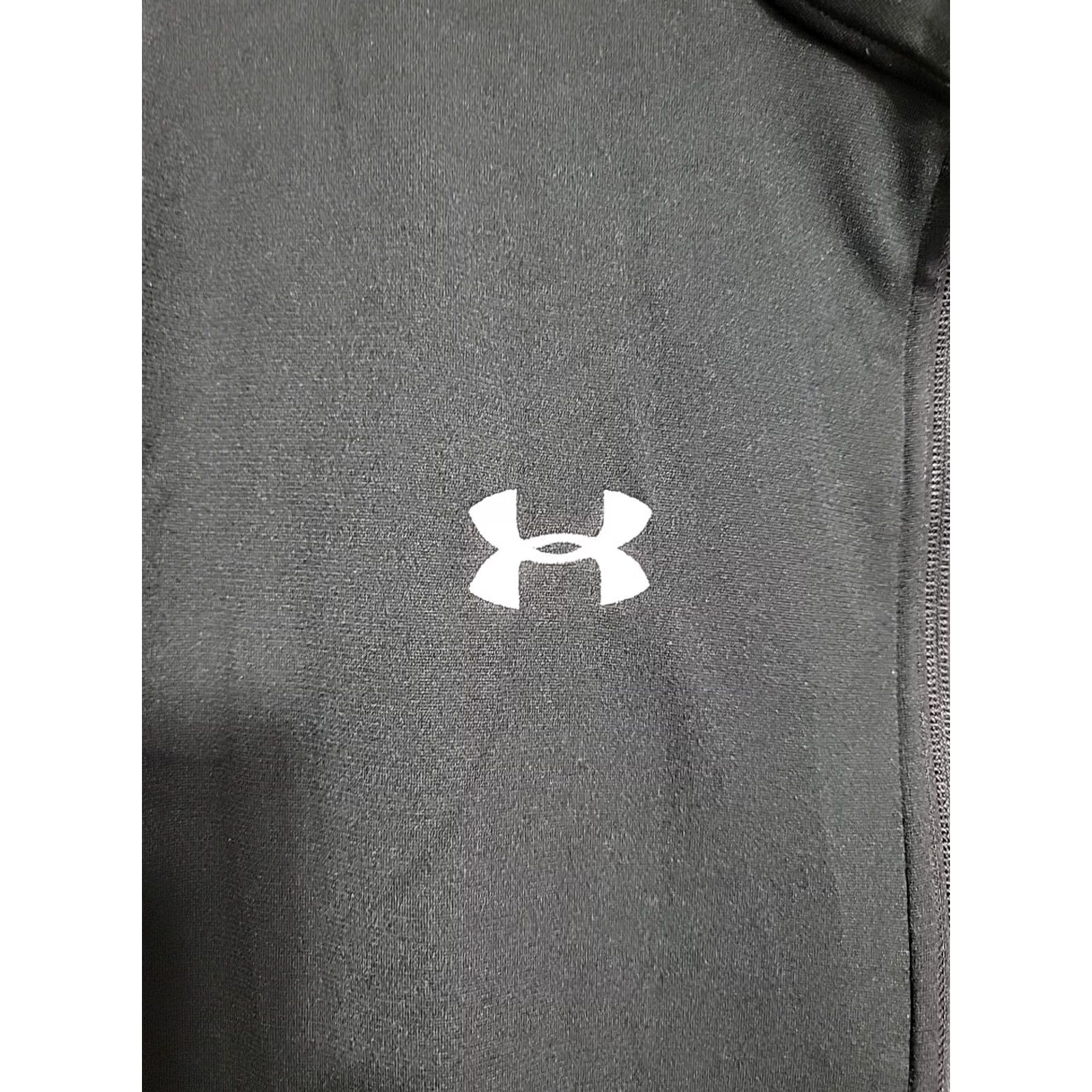 Under Armour Under armour Men’s Double Pocket Quarter Zip Sweatshirt Black 100% Polyester Long Sleeve Zip Pockets Size L Mens Size US L / EU 52-54 / 3 - 3 Thumbnail