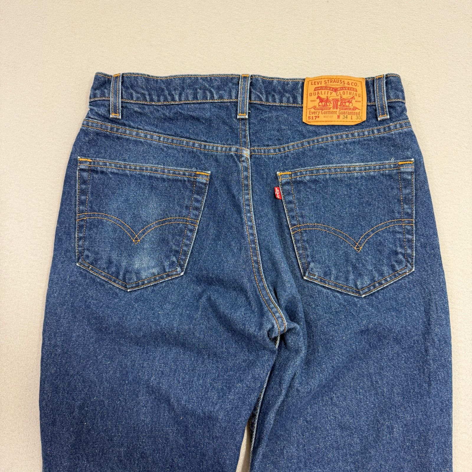 Levi's Vintage Levis 517 Jeans Men's 34x30 Blue Denim Made in USA Size US 34 / EU 50 - 7 Thumbnail