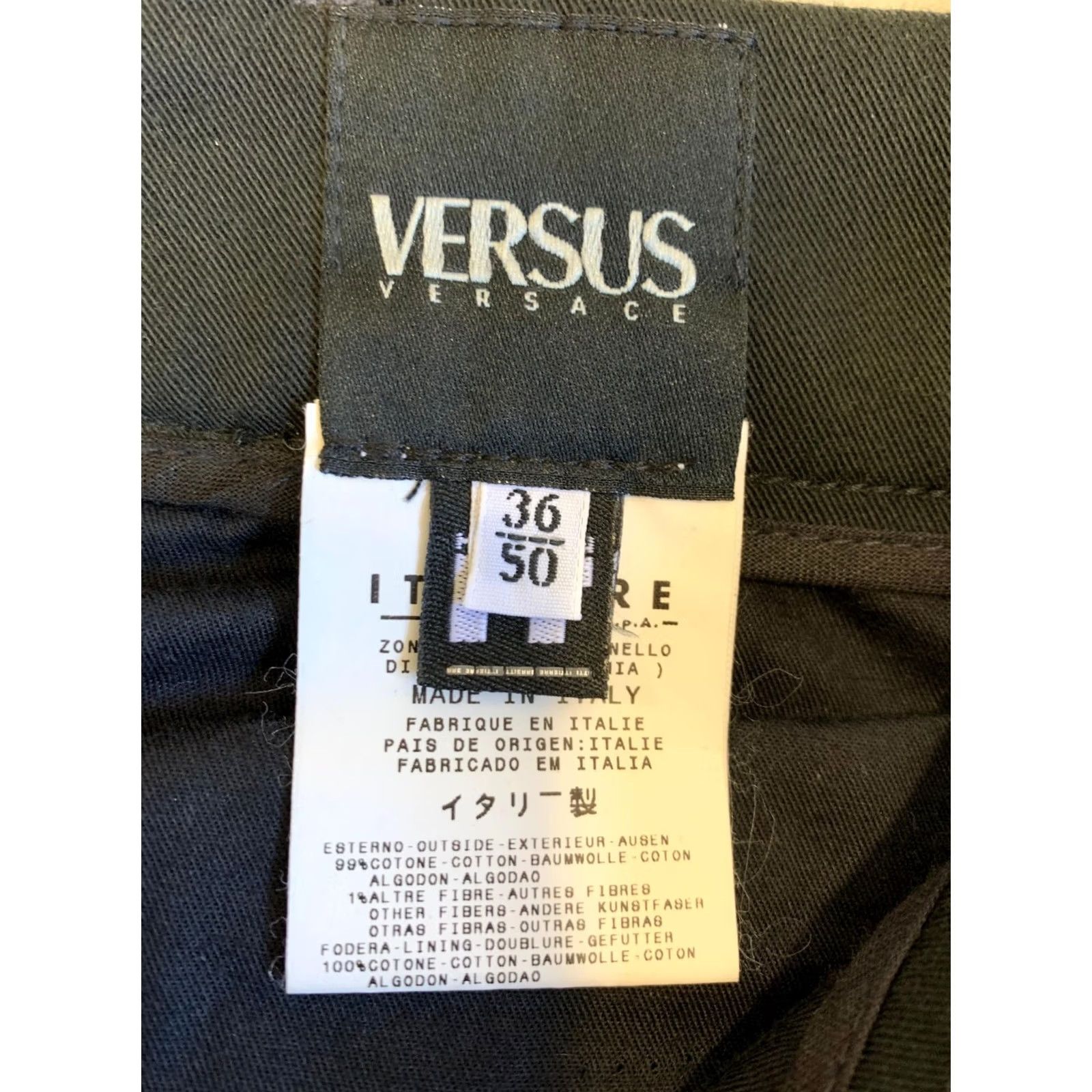 Versus VERSUS Versace Pants Mens 33x33 Black ITTIERRRE Made in Italy Vintage Dress Pants Adult M/L 33in Inseam Mens Size US 33 - 4 Thumbnail