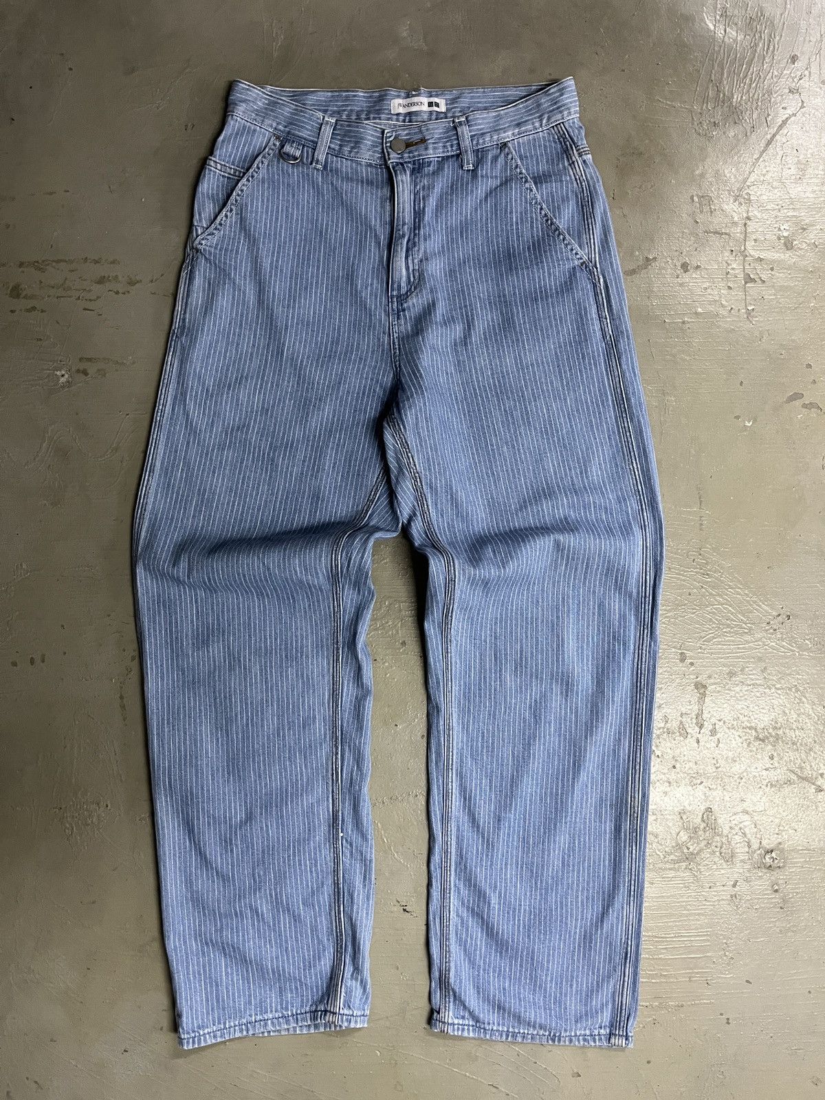 JW Anderson Pinstripe J.W. Anderson Uniqlo Hickory Carpenter Style Pant Size US 30 / EU 46 - 2 Thumbnail