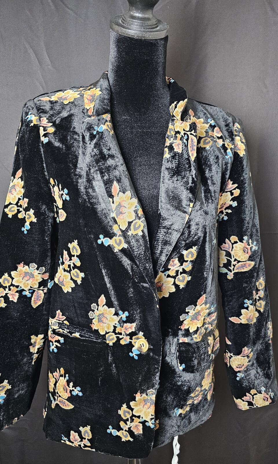 Other Ellison Jacket Black Womens Size S Velvet Floral Size S / US 4 / IT 40 - 1 Thumbnail