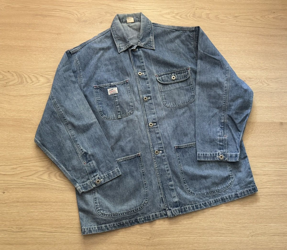 Gap Vintage 00’s GAP Sanforized Jeans Denim Workwear Jacket Size US L / EU 52-54 / 3 - 1 Thumbnail