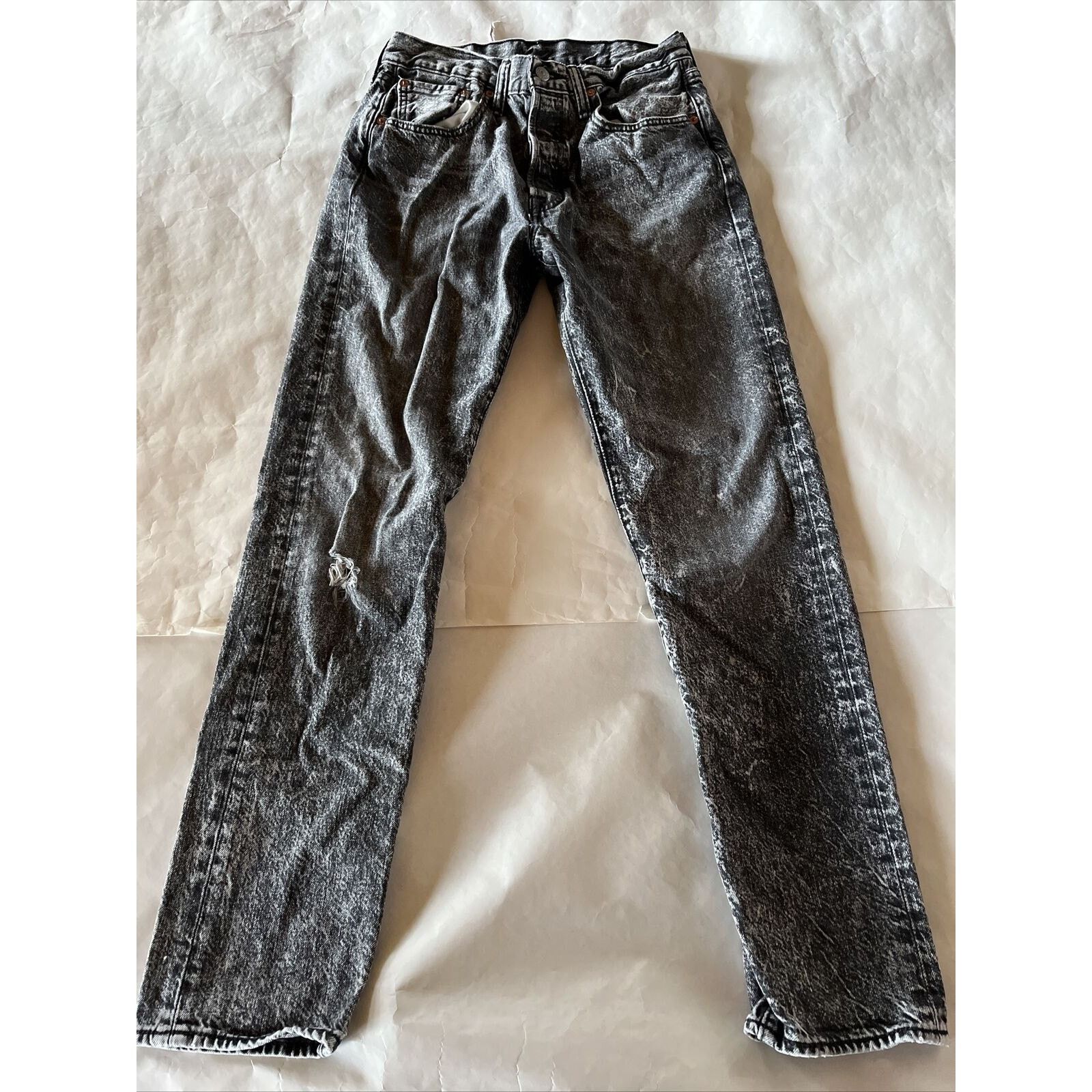 Levi's Levis 501 CT Jeans 29x32 Grey Taper Denim Cotton Button Fly Size US 29 - 12 Thumbnail