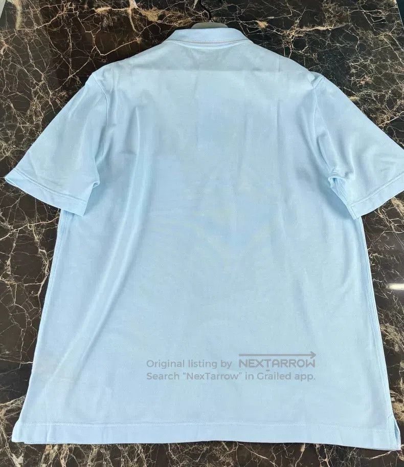 Hermes Hermes 经典男装晴天蓝polo衫 Classic Menswear Sky Blue Polo Shirt Size US XL / EU 56 / 4 - 3 Thumbnail