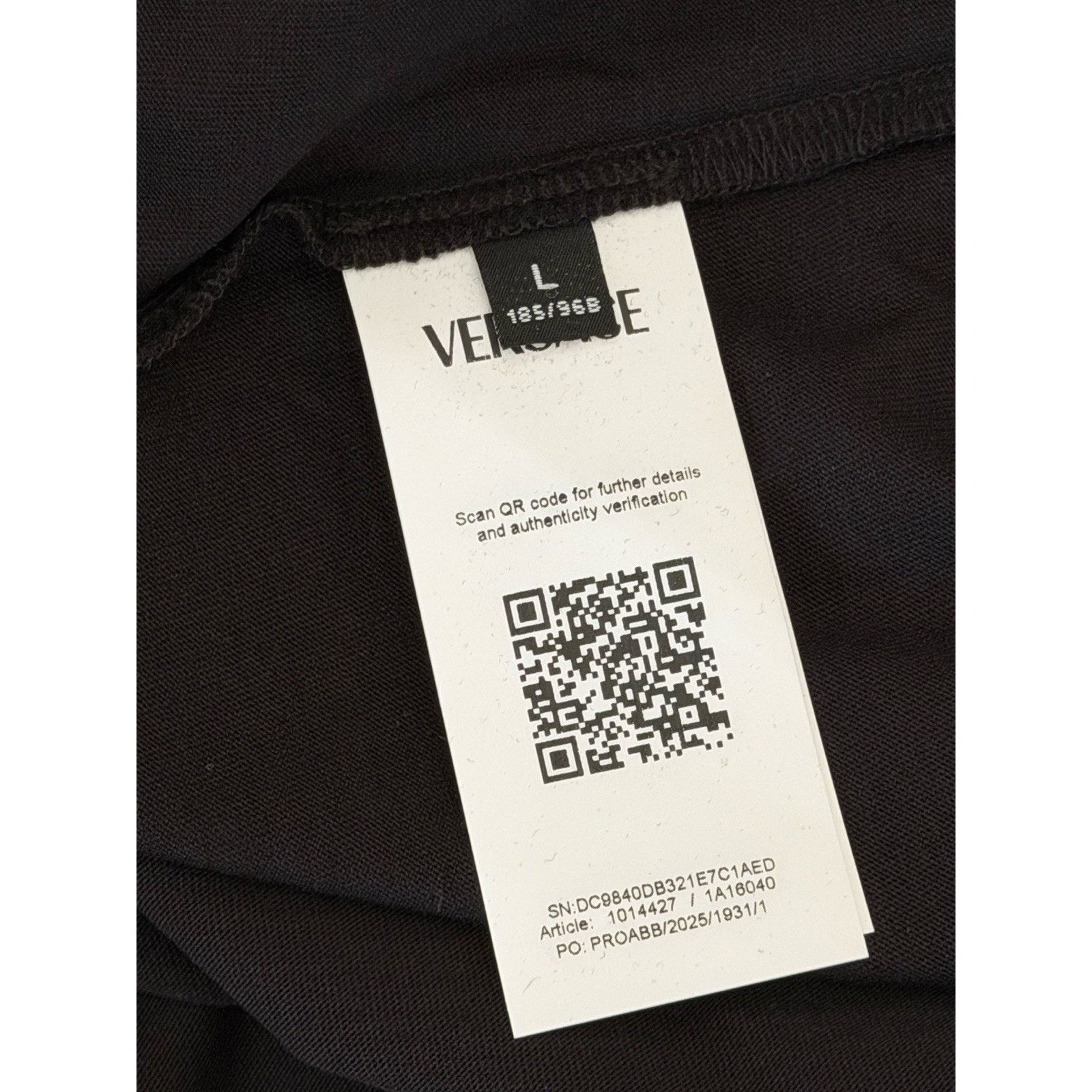 Versace Versace Print Cotton Jersey T-Shirt Black/White L 1014427 Size US L / EU 52-54 / 3 - 10 Thumbnail
