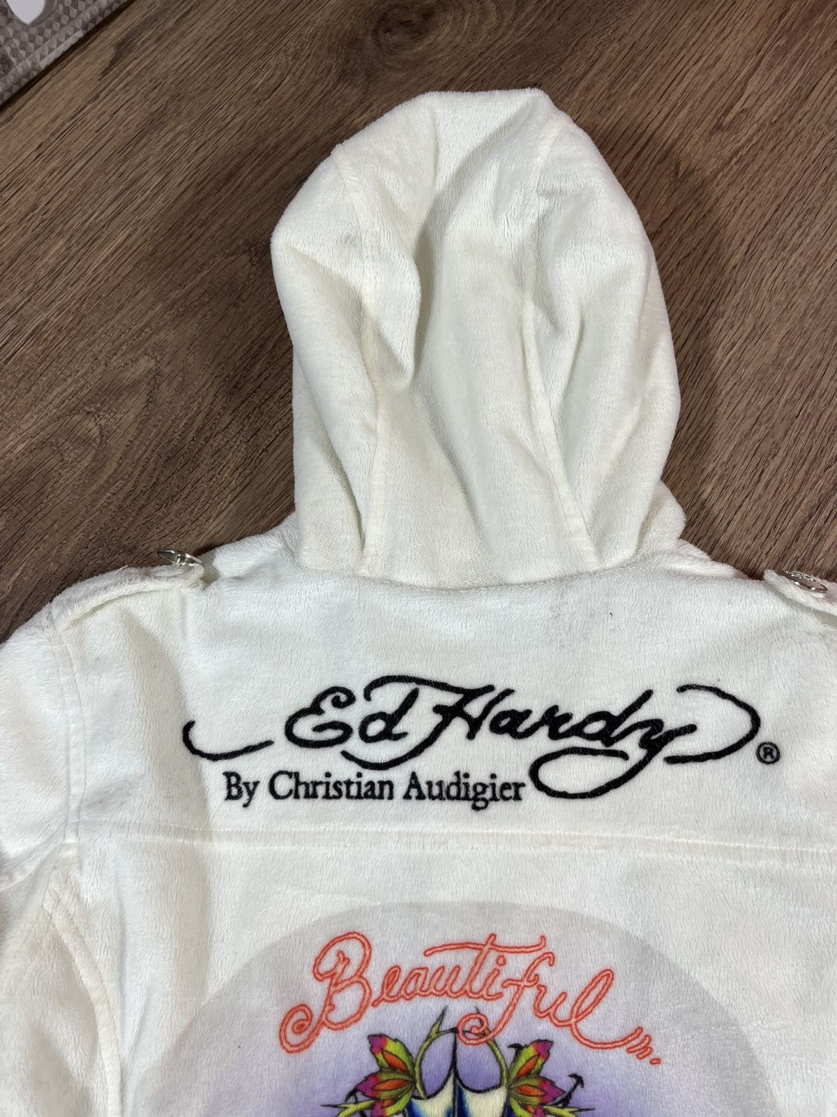 Ed Hardy Plush jacket Ed Hardy By Christian Audigier teddy coat Size L / US 10 / IT 46 - 18 Thumbnail