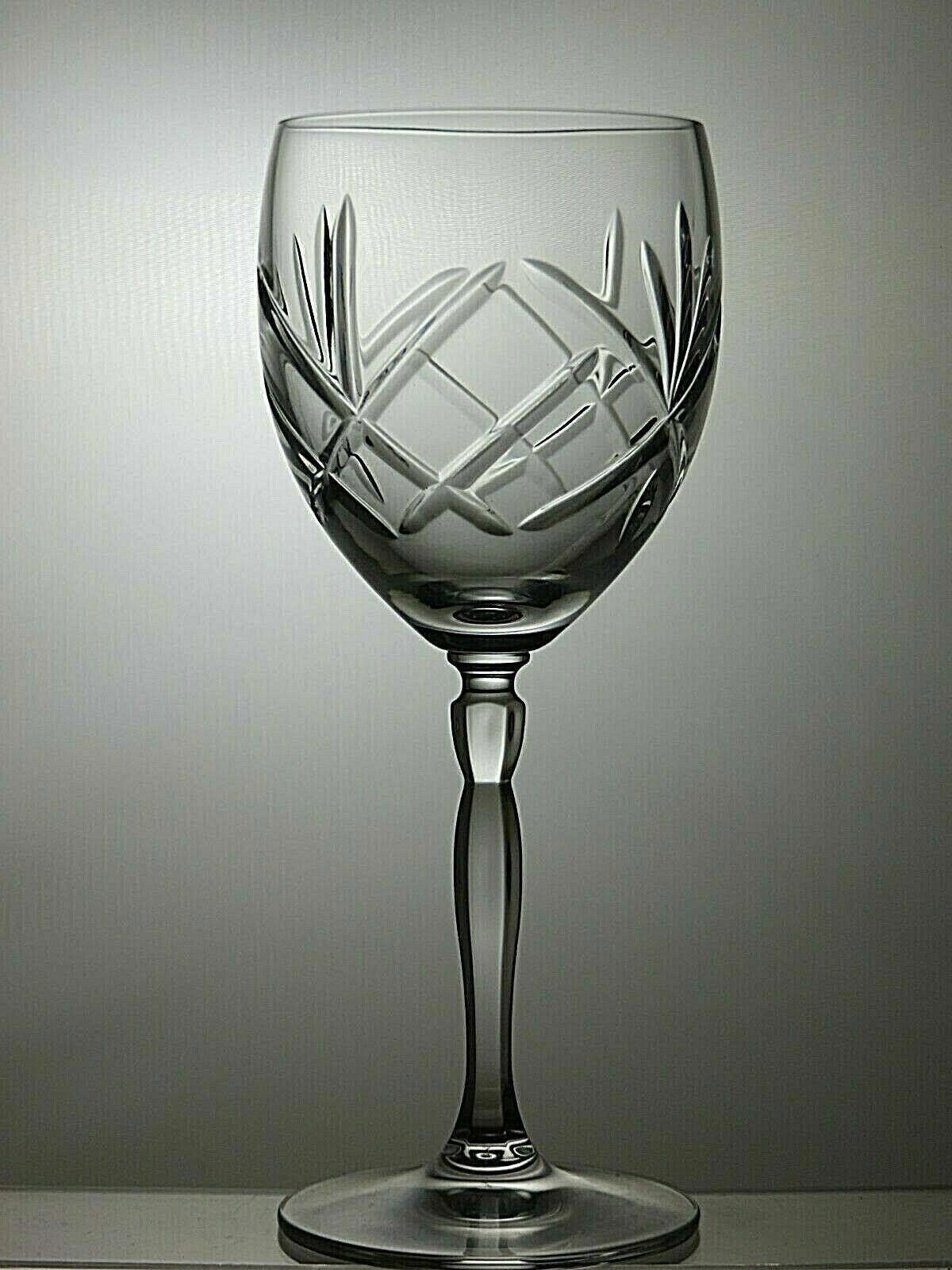 The Unbranded Brand Lead Crystal Cut Glass Set Of 2 Water Goblets 8" Size ONE SIZE - 4 Thumbnail