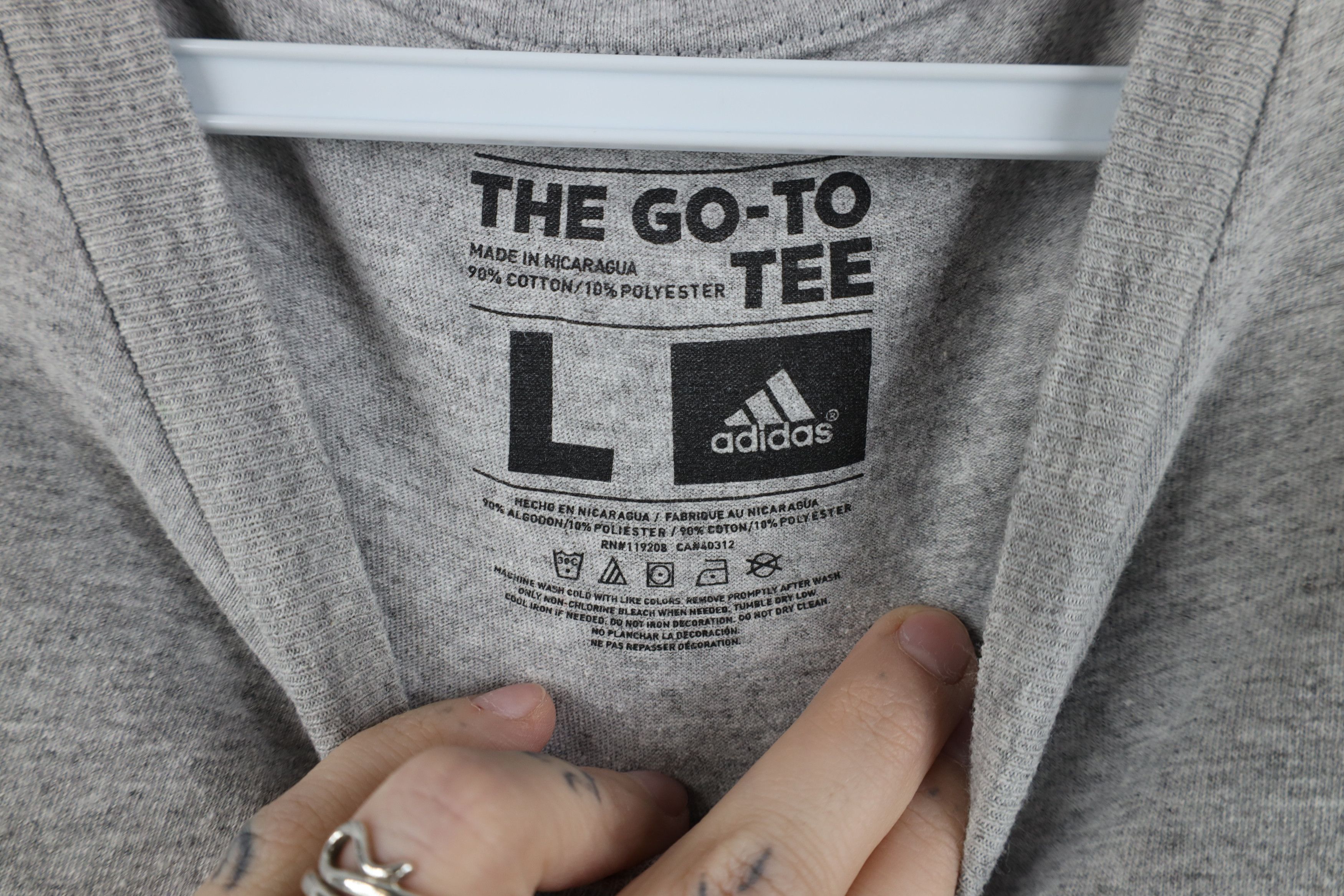 Adidas Adidas University of Michigan Soccer T-Shirt Heather Gray Size US L / EU 52-54 / 3 - 6 Thumbnail
