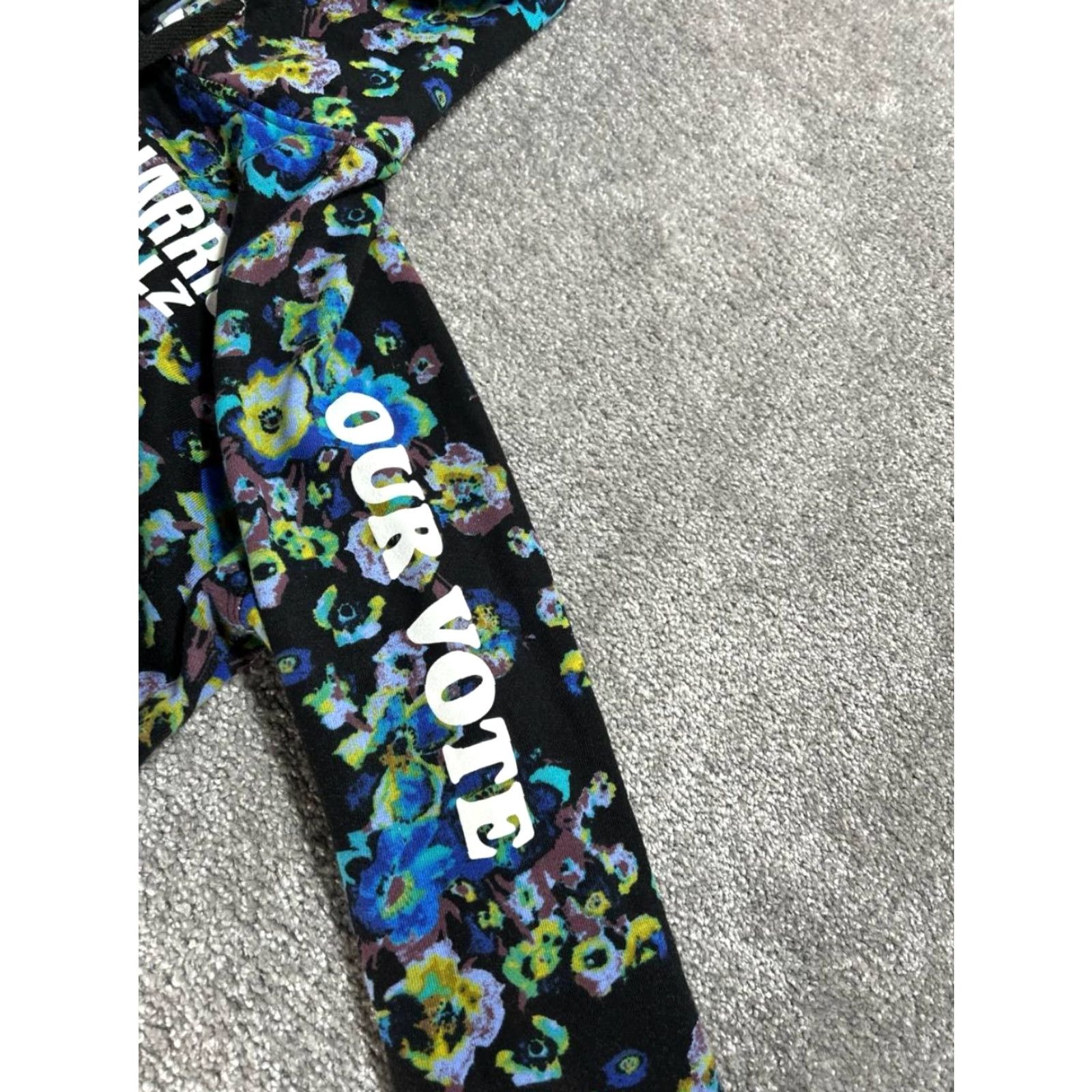 Ulla Johnson Ulla Johnson Hoodie Womens Medium Black Floral Our Bodies Our Votes Harris Walz Size M / US 6-8 / IT 42-44 - 5 Thumbnail