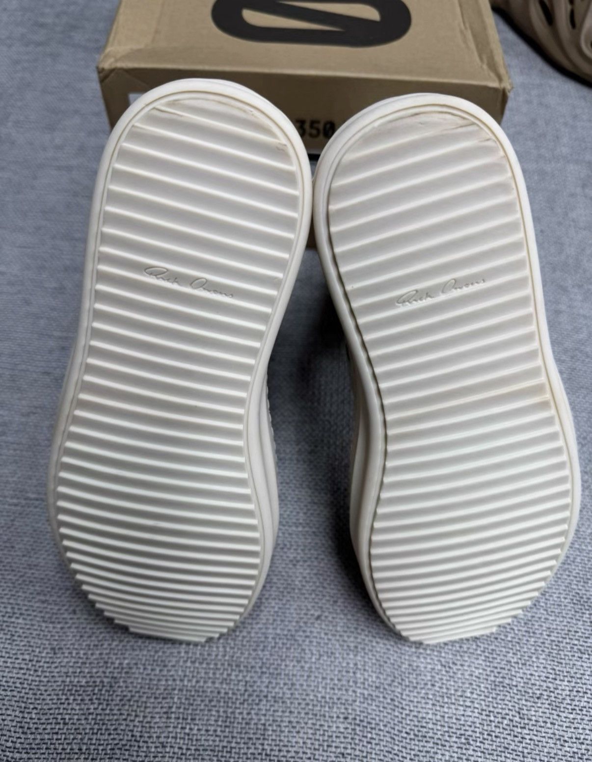 Rick Owens Rick Owens RO Main Line Milk White Leather Mega Converse K37 Size US 6.5 / IT 36.5 - 2 Thumbnail