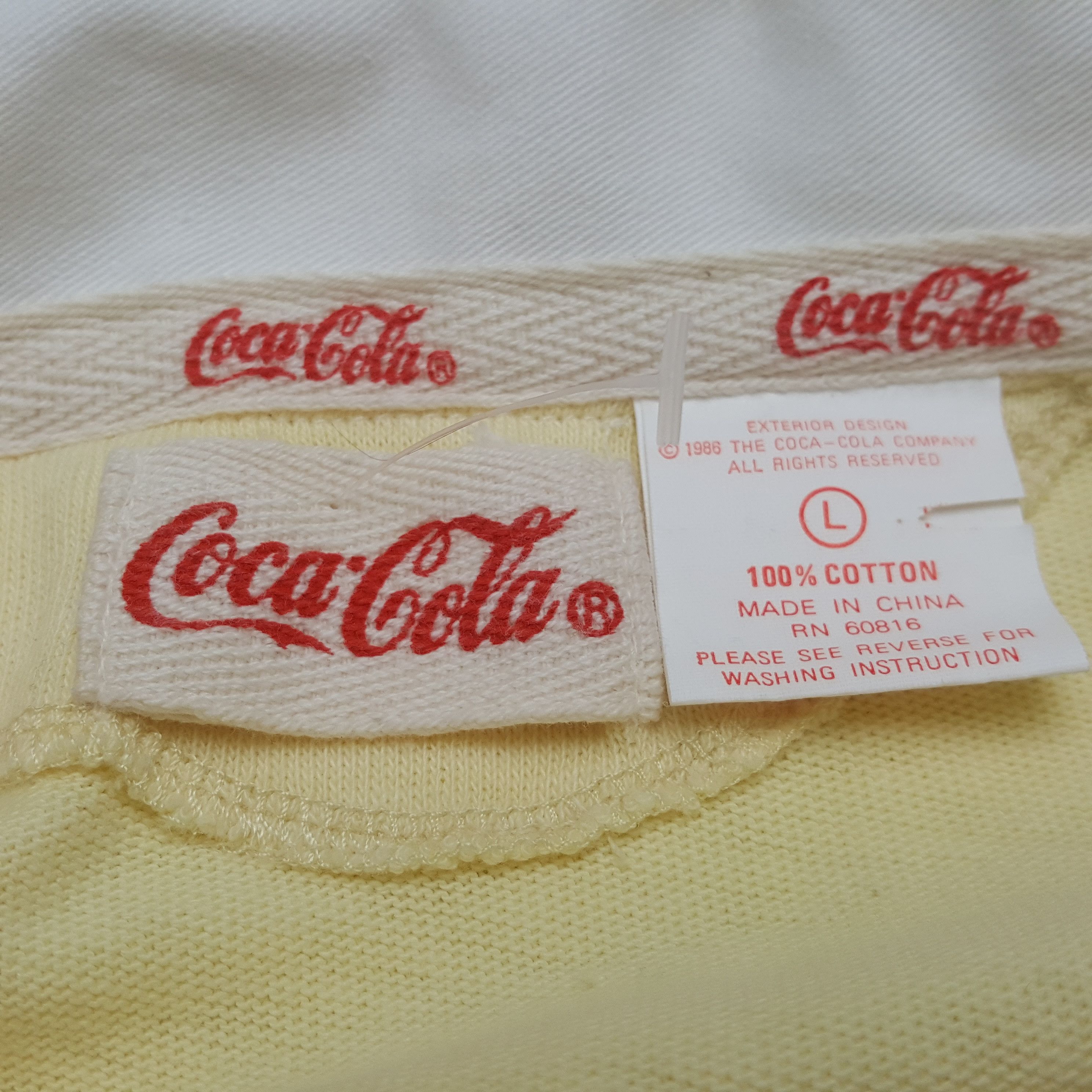 Coca Cola × Rap Tees × Vintage Vintage COCA COLA Rapper Style Polos Rugby C294N11 Size US L / EU 52-54 / 3 - 4 Thumbnail