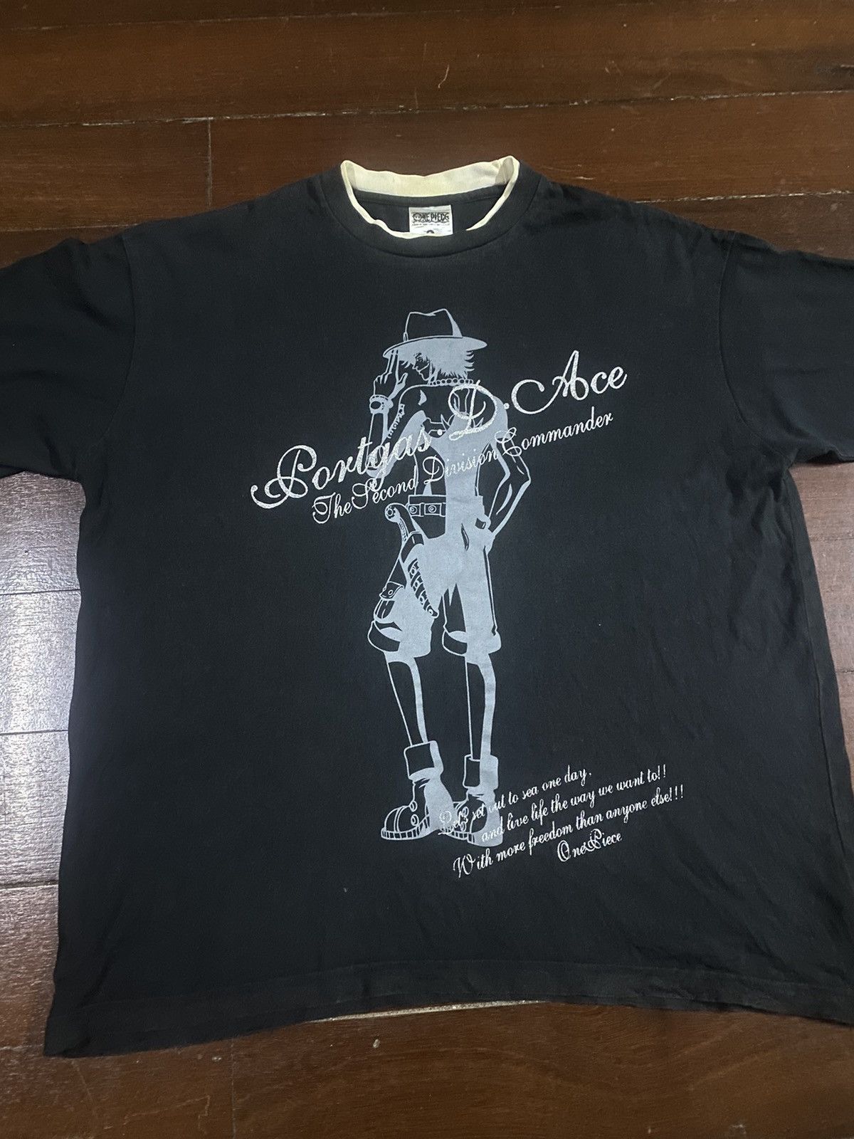 Anime × One Piece Rare One Piece character PORTGAE D ACE over print Tee Size US XXL / EU 58 / 5 - 1 Thumbnail