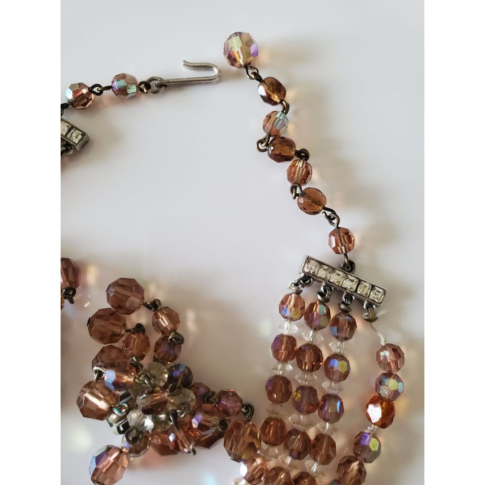 Unknown London Vintage AB Tan Bead Necklace and Earring Set Size ONE SIZE - 3 Thumbnail