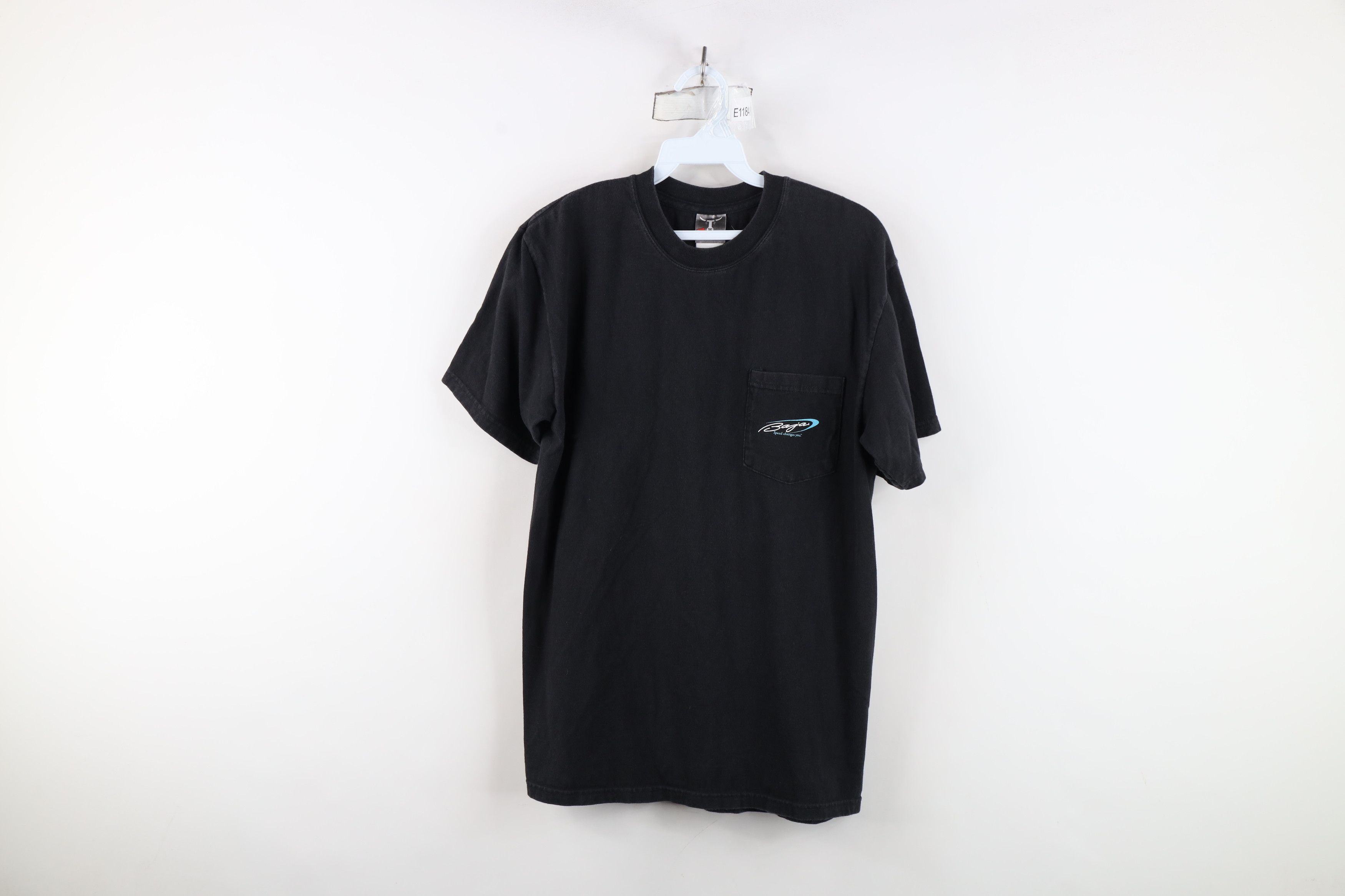 Vintage Vintage 90s Y2K Spell Out Baja Boats Racing Pocket T-Shirt Size US M / EU 48-50 / 2 - 1 Thumbnail