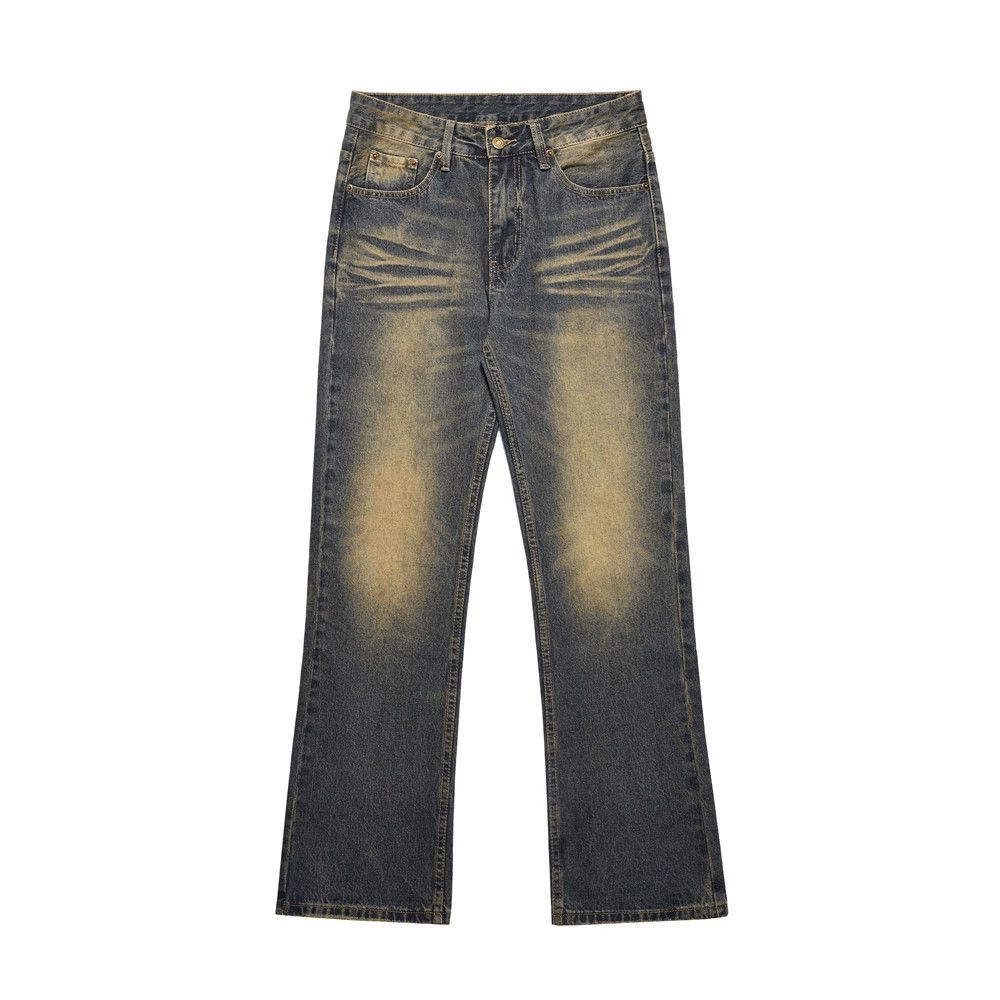 Vintage Men's street loose straight washed distressed wide-leg jeans Size US 32 / EU 48 - 1 Thumbnail