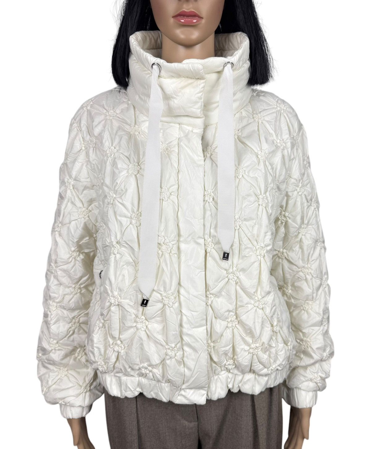 Other Marc Cain Quilted Jacket Decor Flowers Mock Neck size 3 Size M / US 6-8 / IT 42-44 - 2 Thumbnail