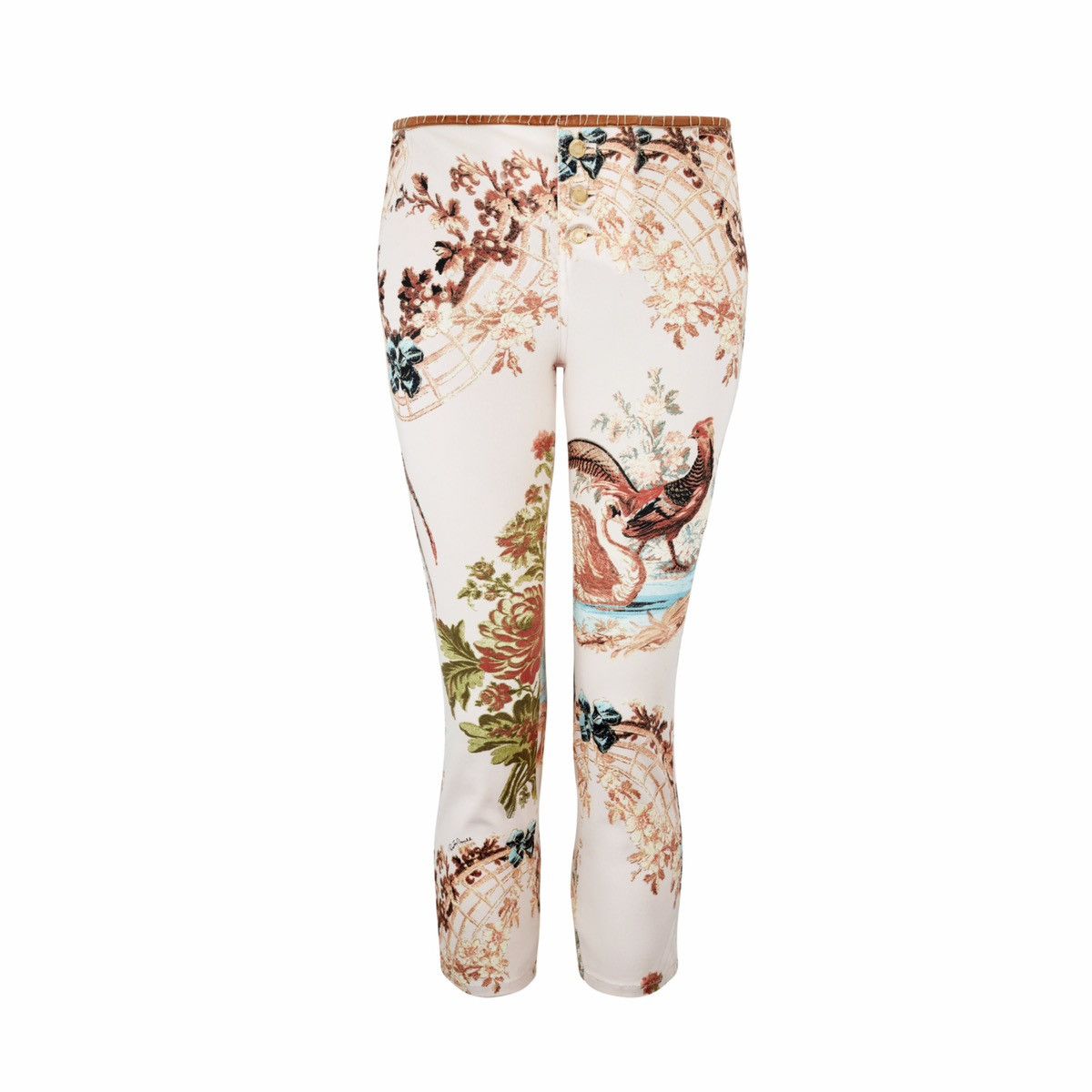 Roberto Cavalli Roberto Cavalli S/S 2003 Chinoiserie Pheasant Capri Pants Size 27" / US 4 / IT 40 - 1 Thumbnail