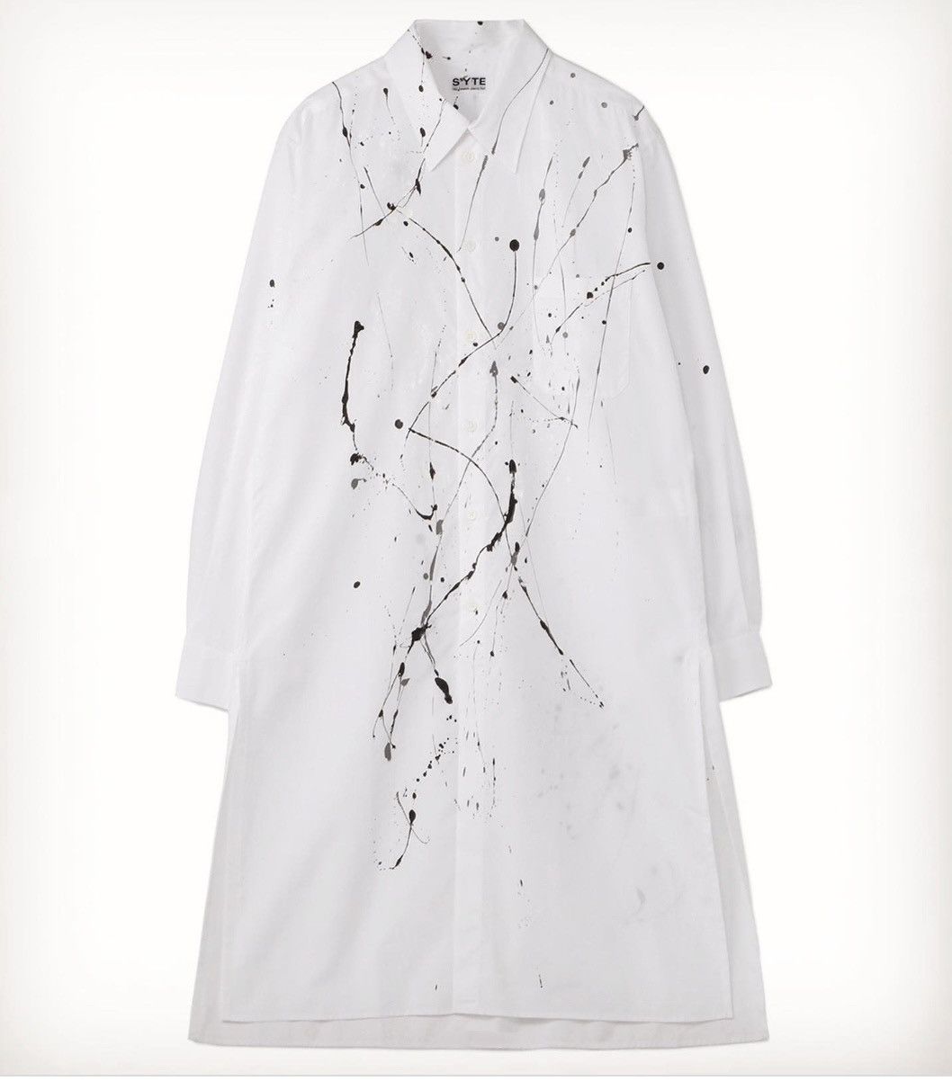 Yohji Yamamoto Yohji Yamamoto S’yte Splash Painted Long Shirt Size US L / EU 52-54 / 3 - 1 Thumbnail