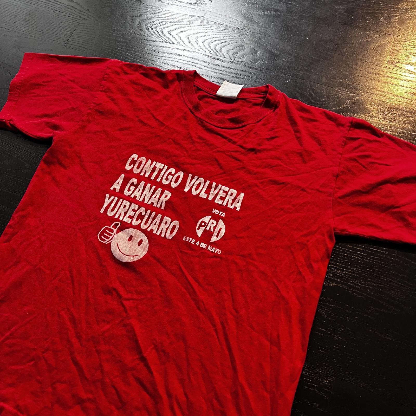 Vintage Vintage Red Tee Shirt Spanish Politician Campaign Size US L / EU 52-54 / 3 - 2 Thumbnail