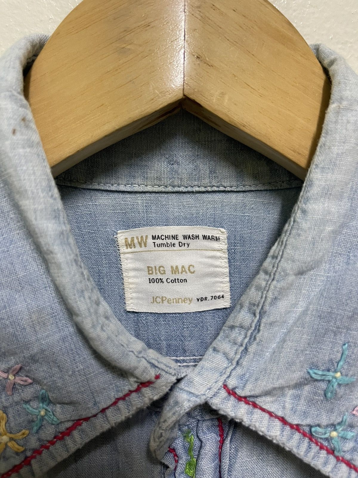 Big Mac Big Mac Chambray Embroidery Shirt Size M / US 6-8 / IT 42-44 - 9 Thumbnail