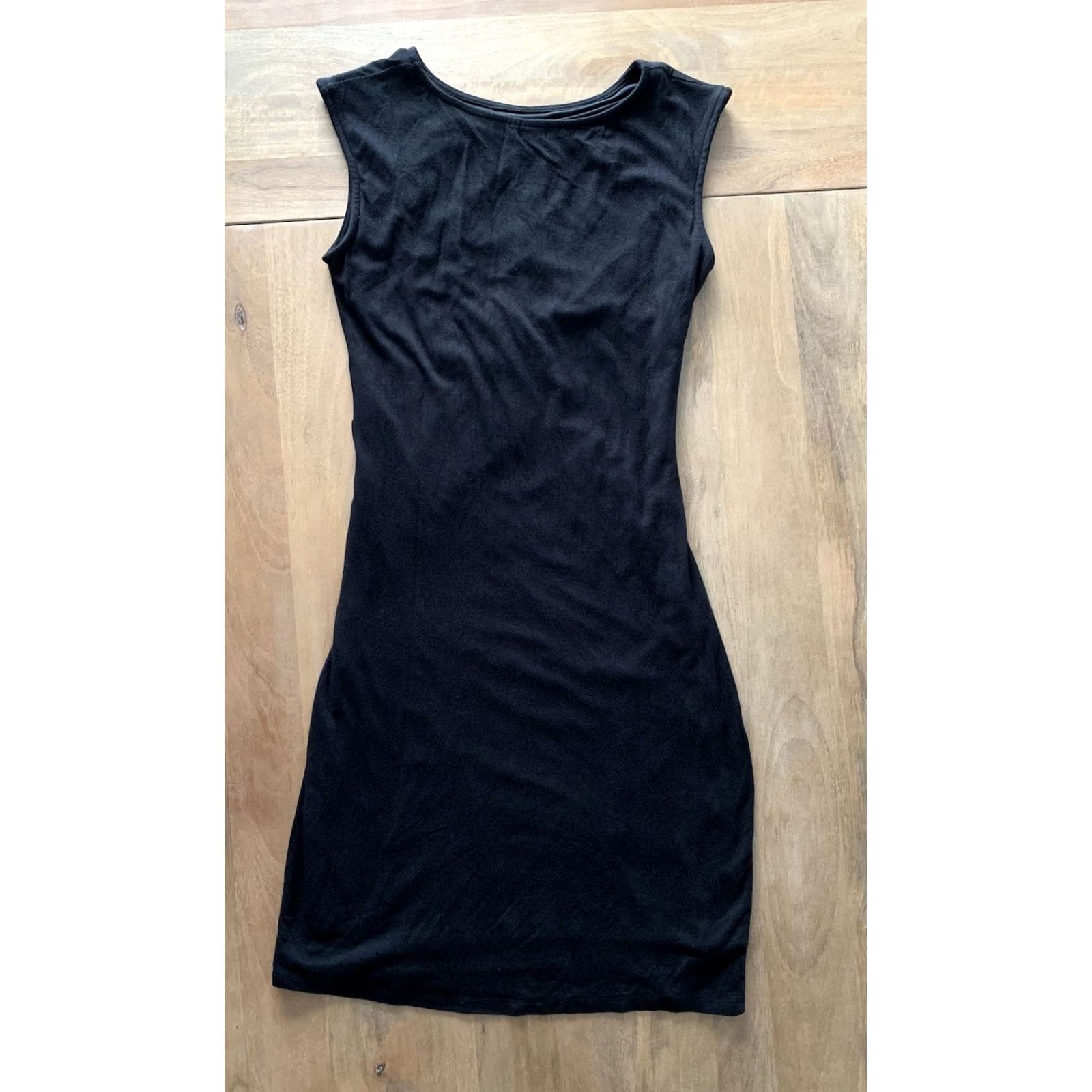 Vintage KUT from the Kloth Black Drape Front Stretch Sheath Dress Women's 2 USA Office Workwear Business Casual Size XS / US 0-2 / IT 36-38 - 2 Thumbnail
