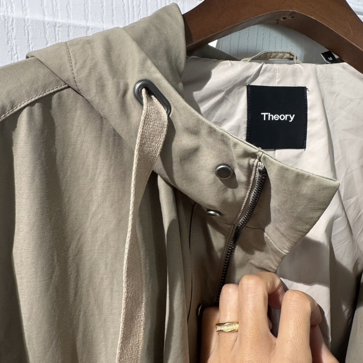 Theory Theory Khaki Hooded Trench Coat Size US M / EU 48-50 / 2 - 8 Thumbnail