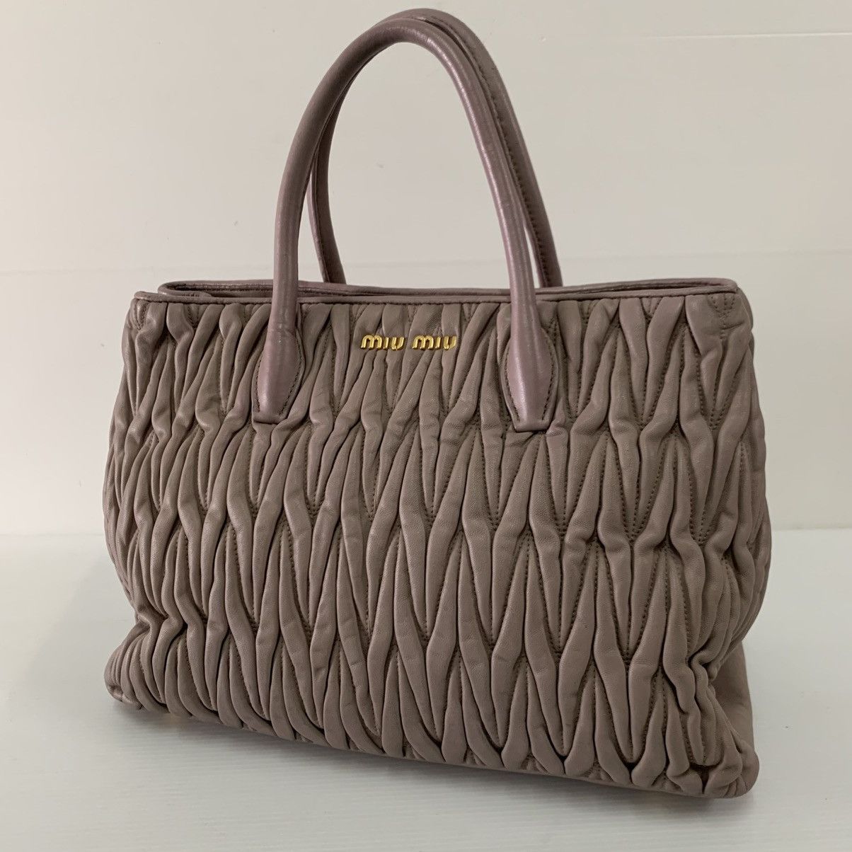 Miu Miu Miu Miu Matelasse Hand Bag Leather Size ONE SIZE - 14 Thumbnail