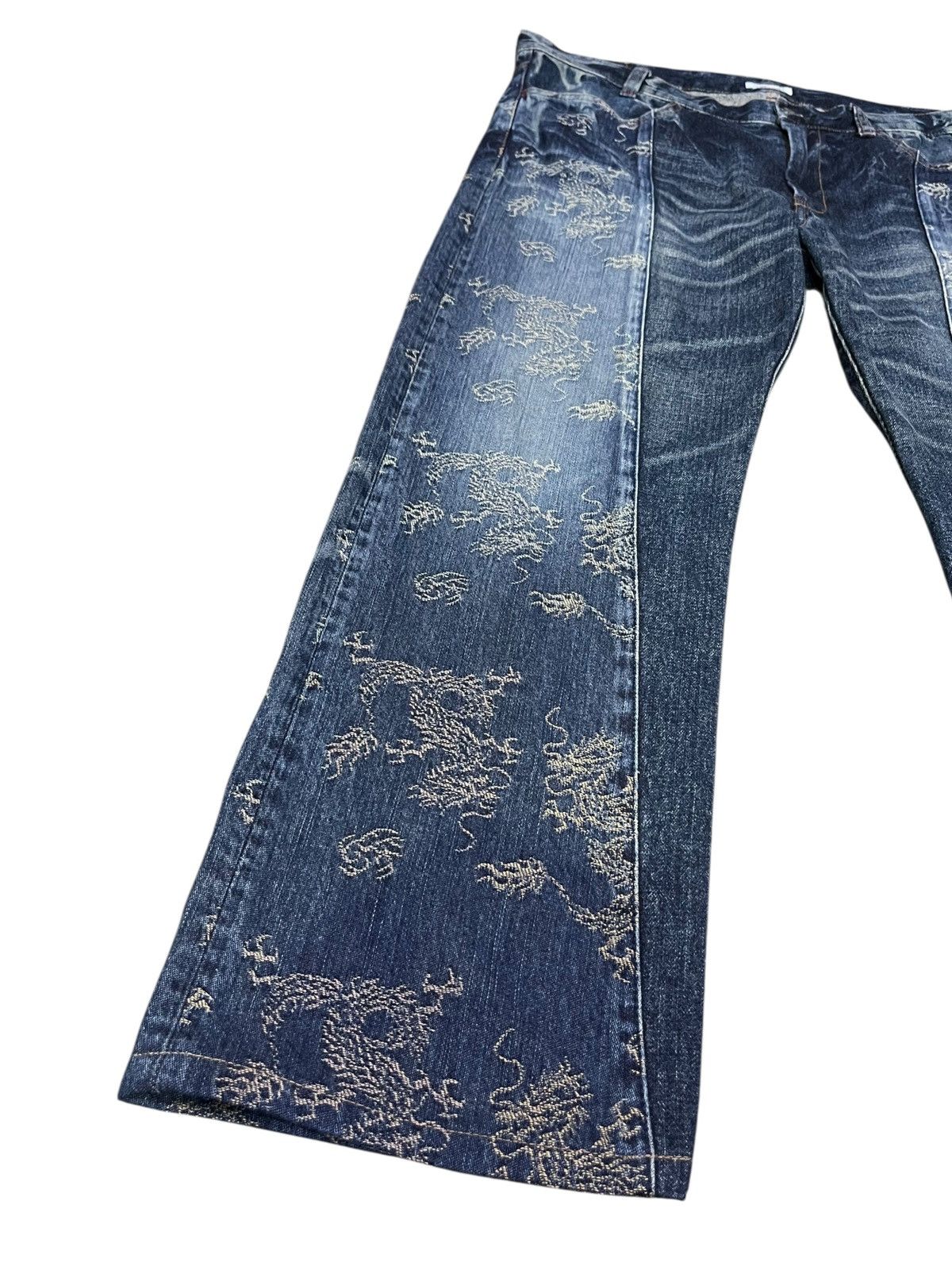 Eternal RARE! Eternal Kura Dragon Jacquard Denim Made in Japan Size US 36 / EU 52 - 5 Thumbnail