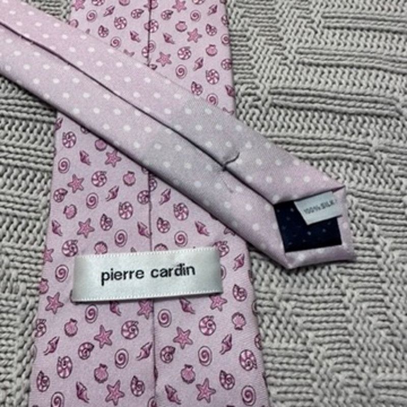 Pierre Cardin Vintage Pierre Cardin pink seashell silk tie Size ONE SIZE - 3 Thumbnail