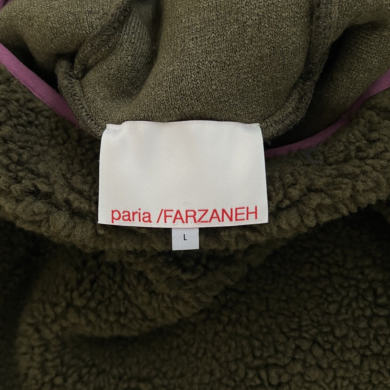 Paria Farzaneh Paria Farzaneh Military Teddy Sherpa Fleece Hoodie Size US L / EU 52-54 / 3 - 6 Thumbnail