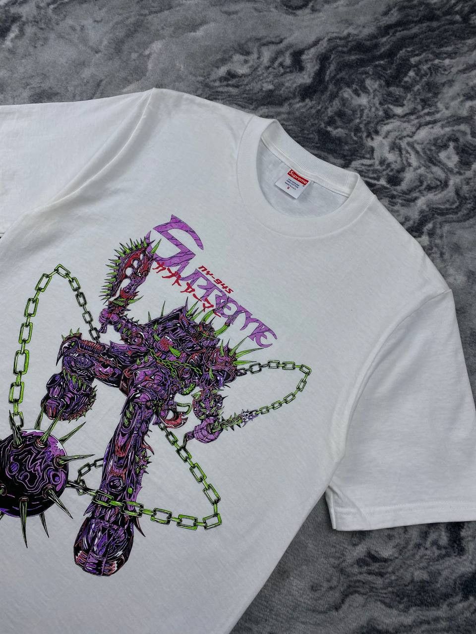 Supreme Supreme Spikes Big Logo T Shirt Men Size S White Size US S / EU 44-46 / 1 - 3 Thumbnail