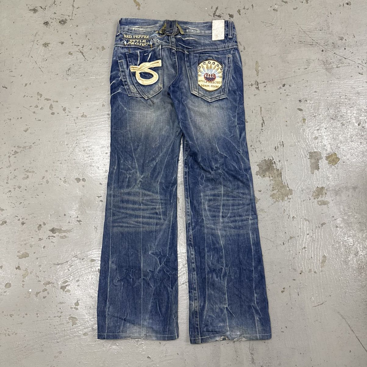 If Six Was Nine Red Pepper Mud Wash Rusty Flare Denim Size 28" / US 6 / IT 42 - 2 Thumbnail