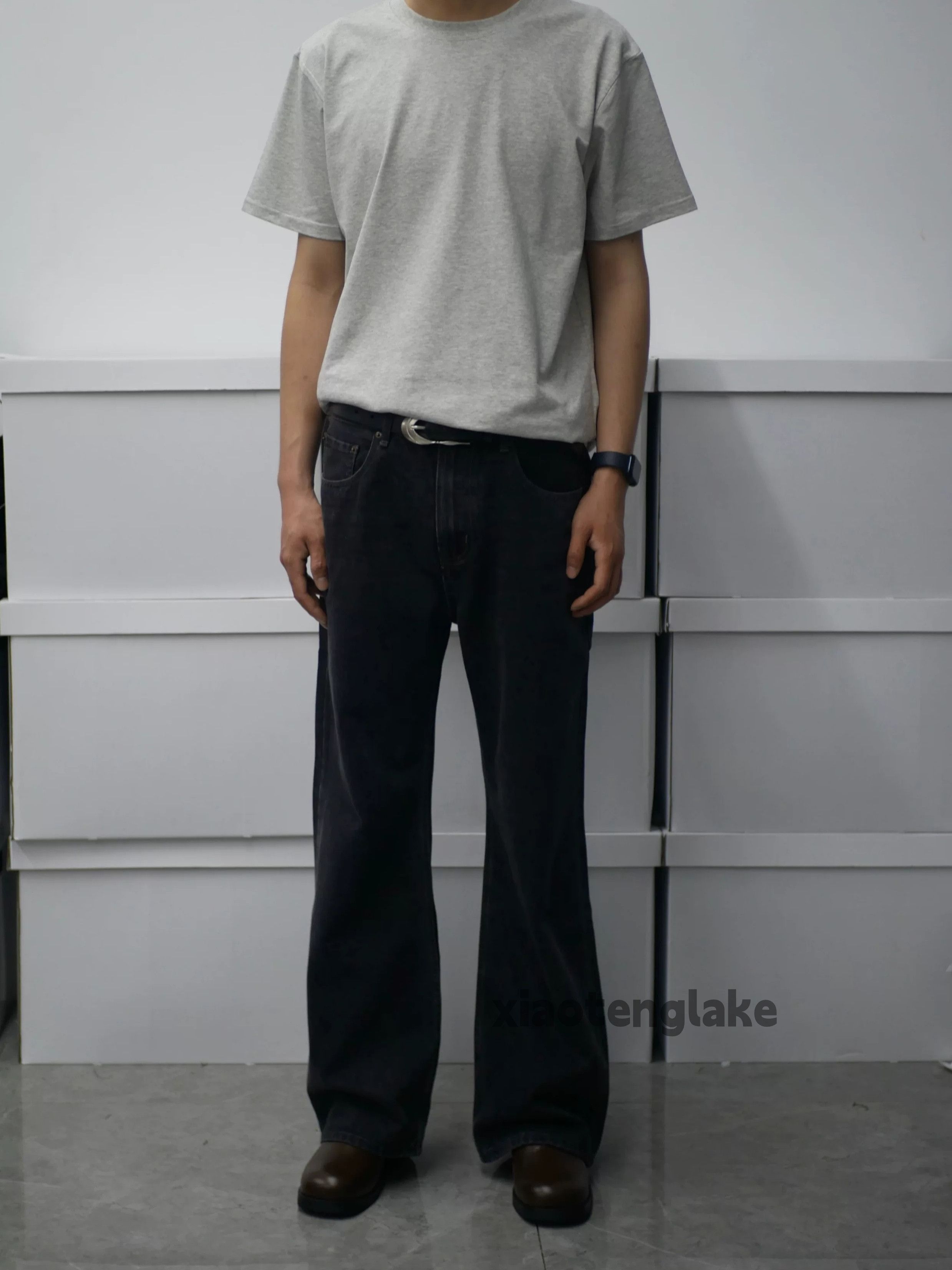 Jean × Vintage Washed faded cleanfit yuppie bootcut grunge flared jeans Size US 32 / EU 48 - 3 Thumbnail