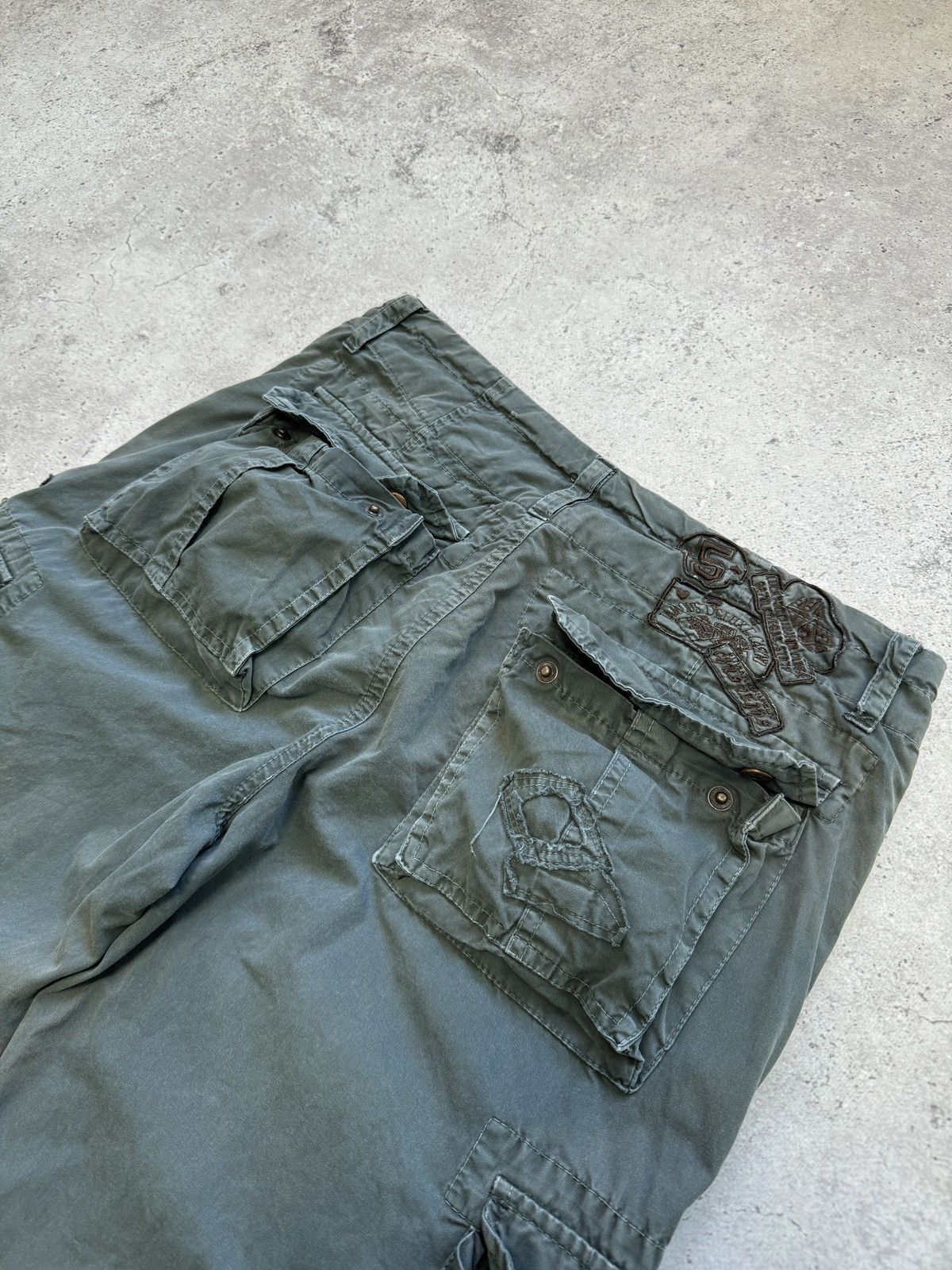 If Six Was Nine × Japanese Brand Vintage Japanese Brand Patch Y2K Faded Cargo Pants Size US 30 / EU 46 - 6 Thumbnail