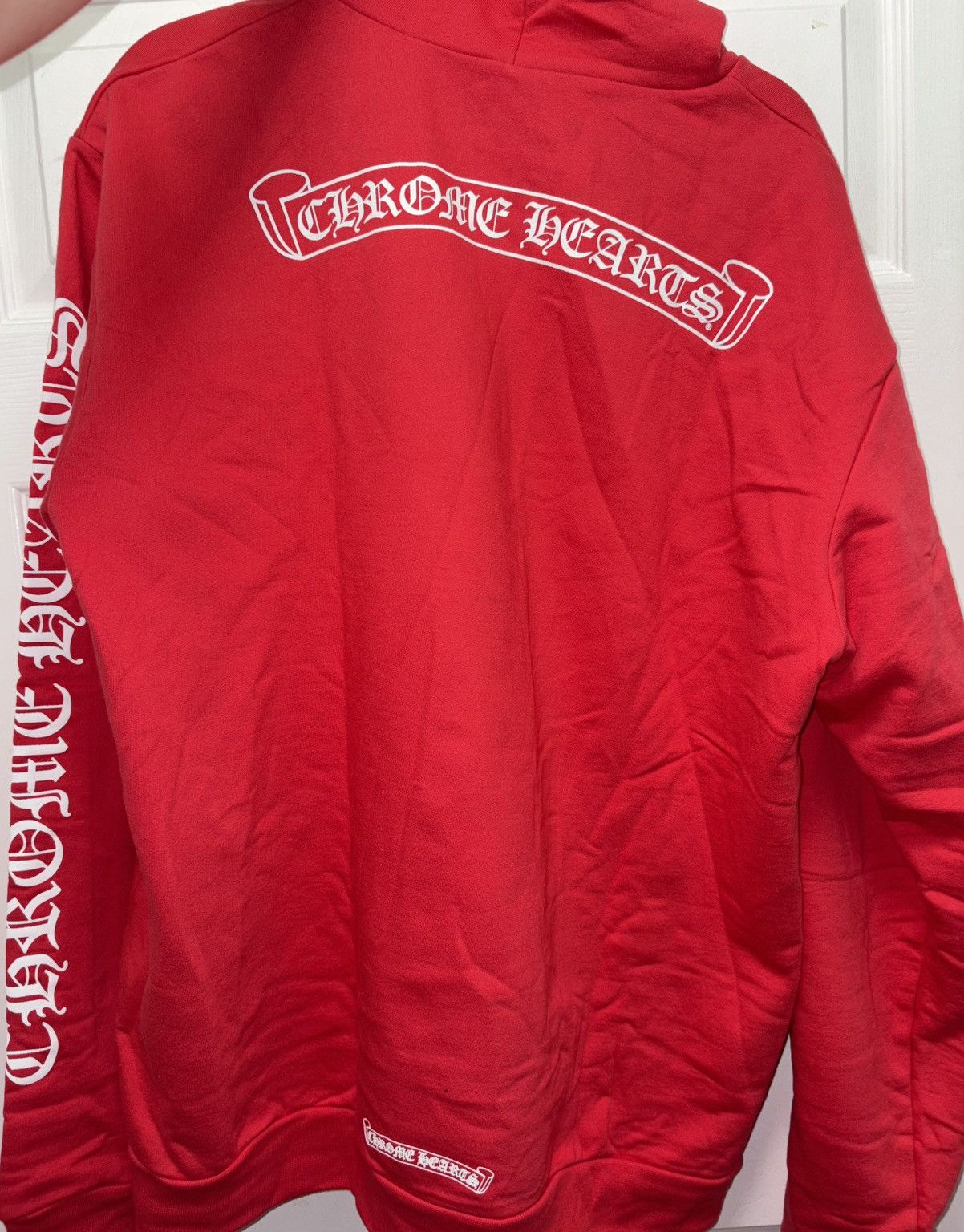 Chrome Hearts Chrome Hearts Script Logo Red Hoodie - Sizes L Size US L / EU 52-54 / 3 - 3 Thumbnail